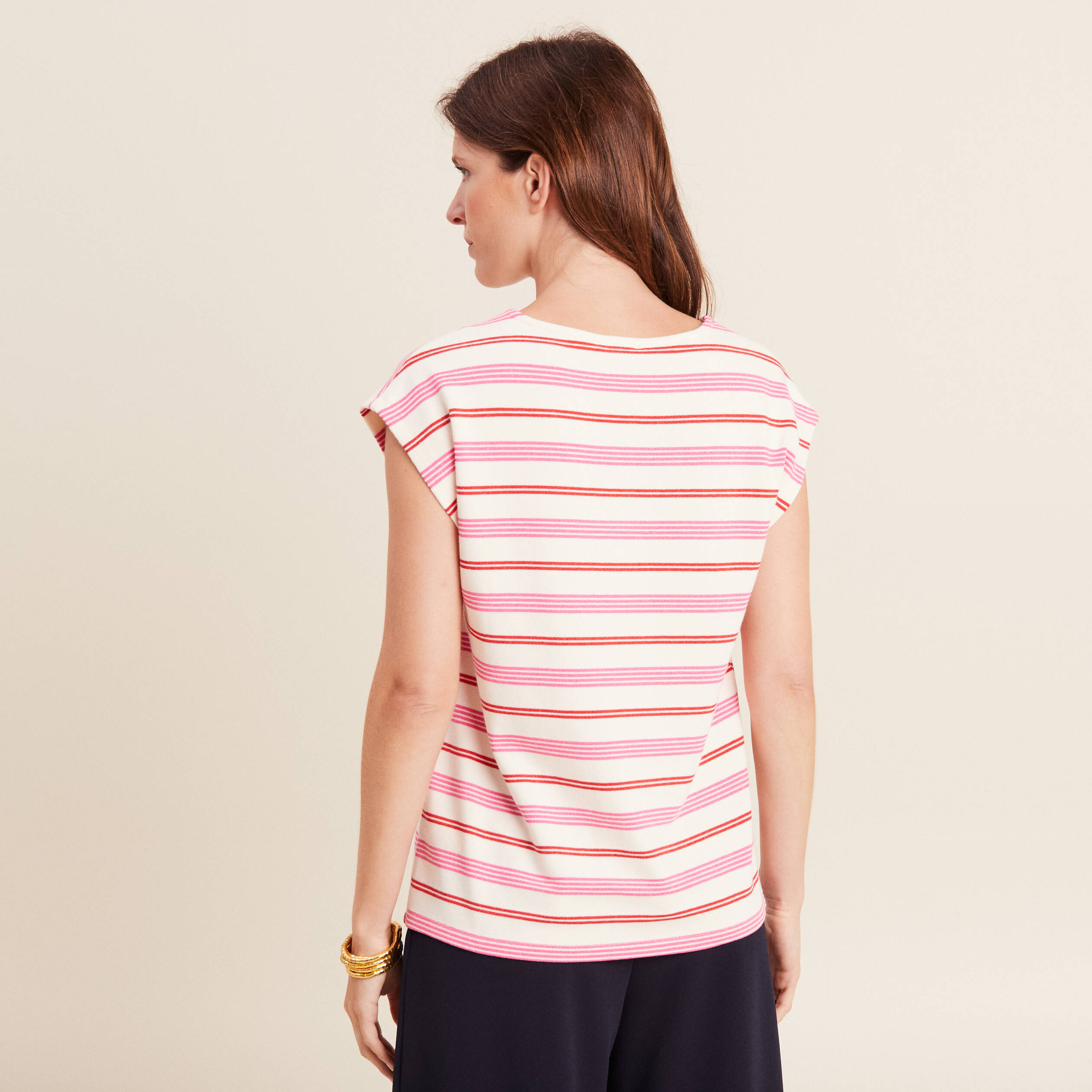 T-shirt manches courtes blanc femme