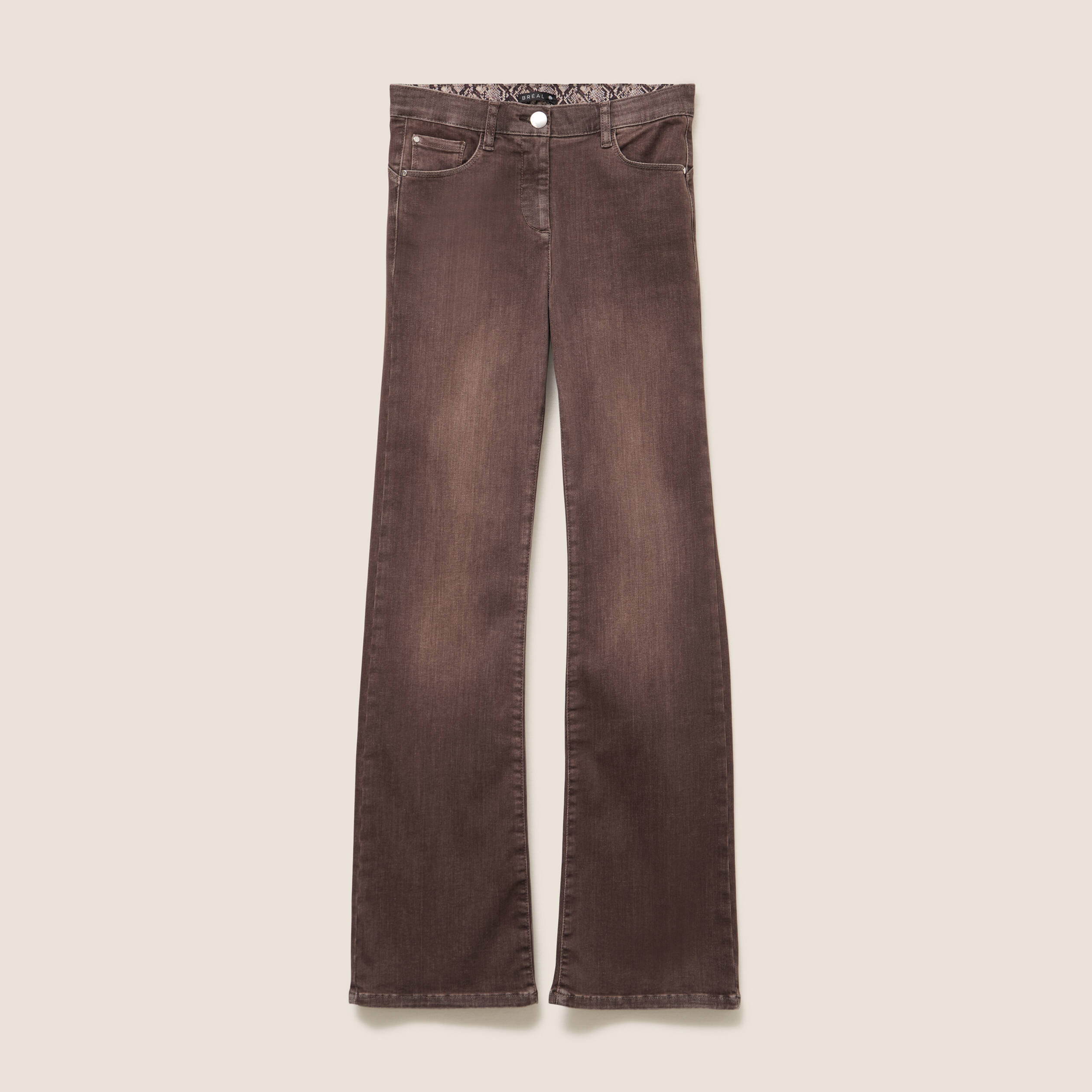 Jean magique L'Unique coupe bootcut marron clair femme