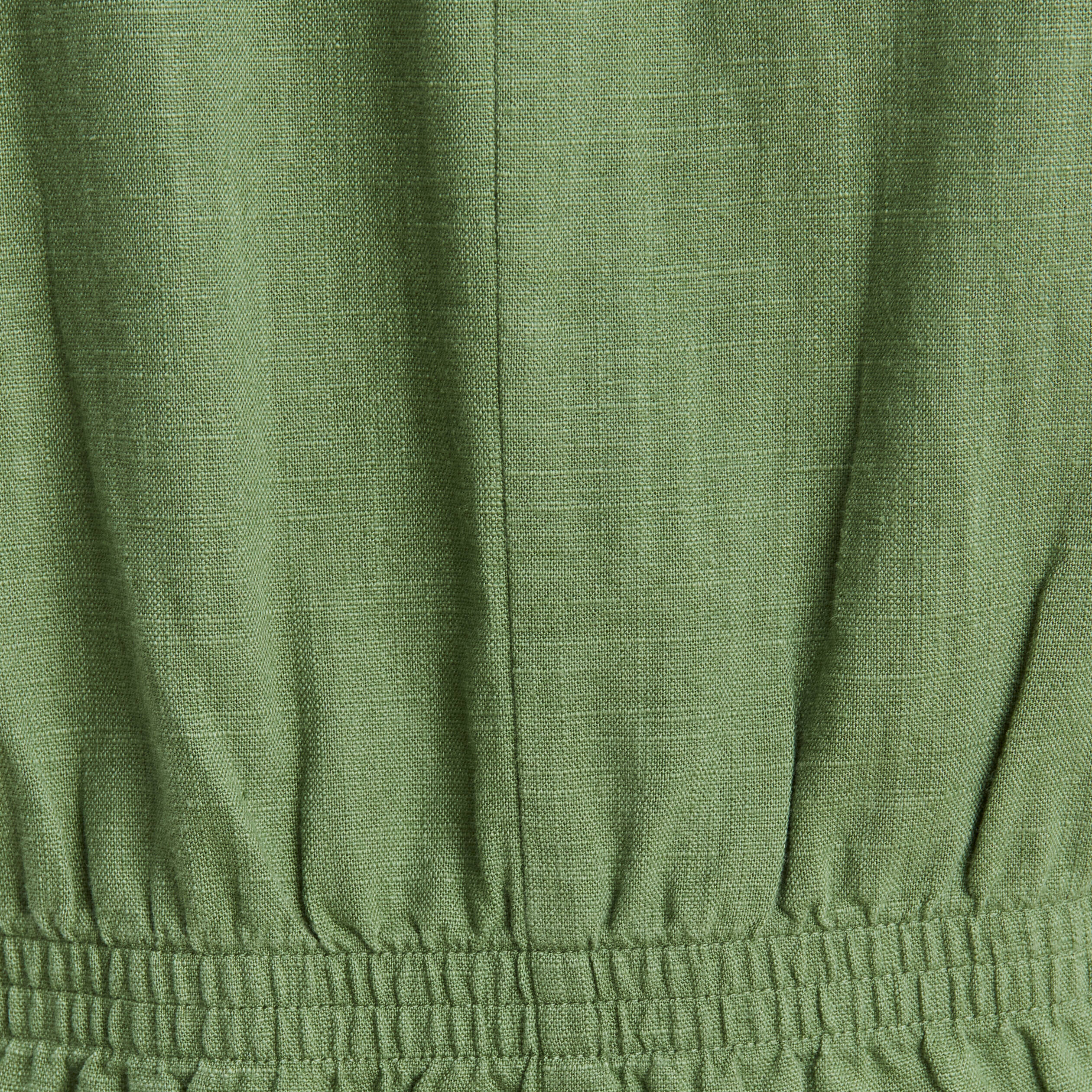 Veste droite boutonn&eacute;e vert femme