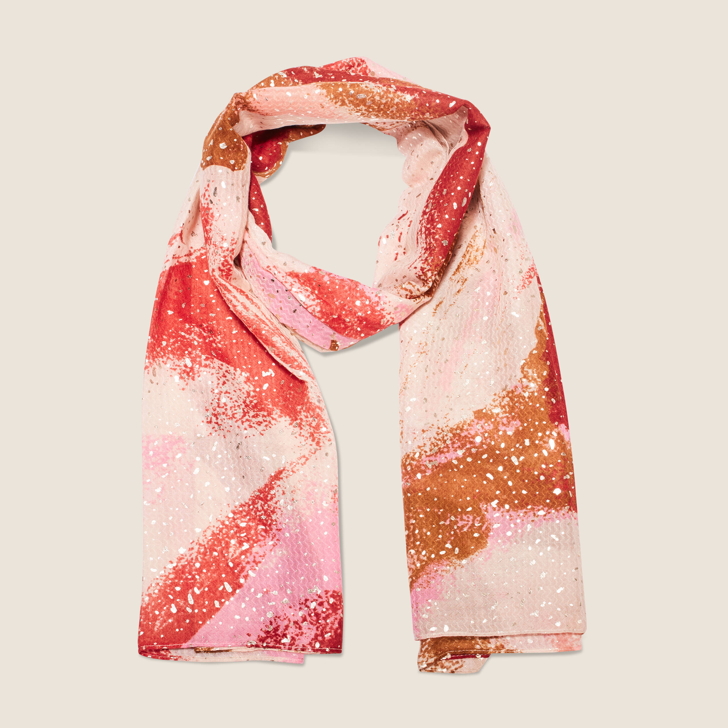Foulard rose vif femme