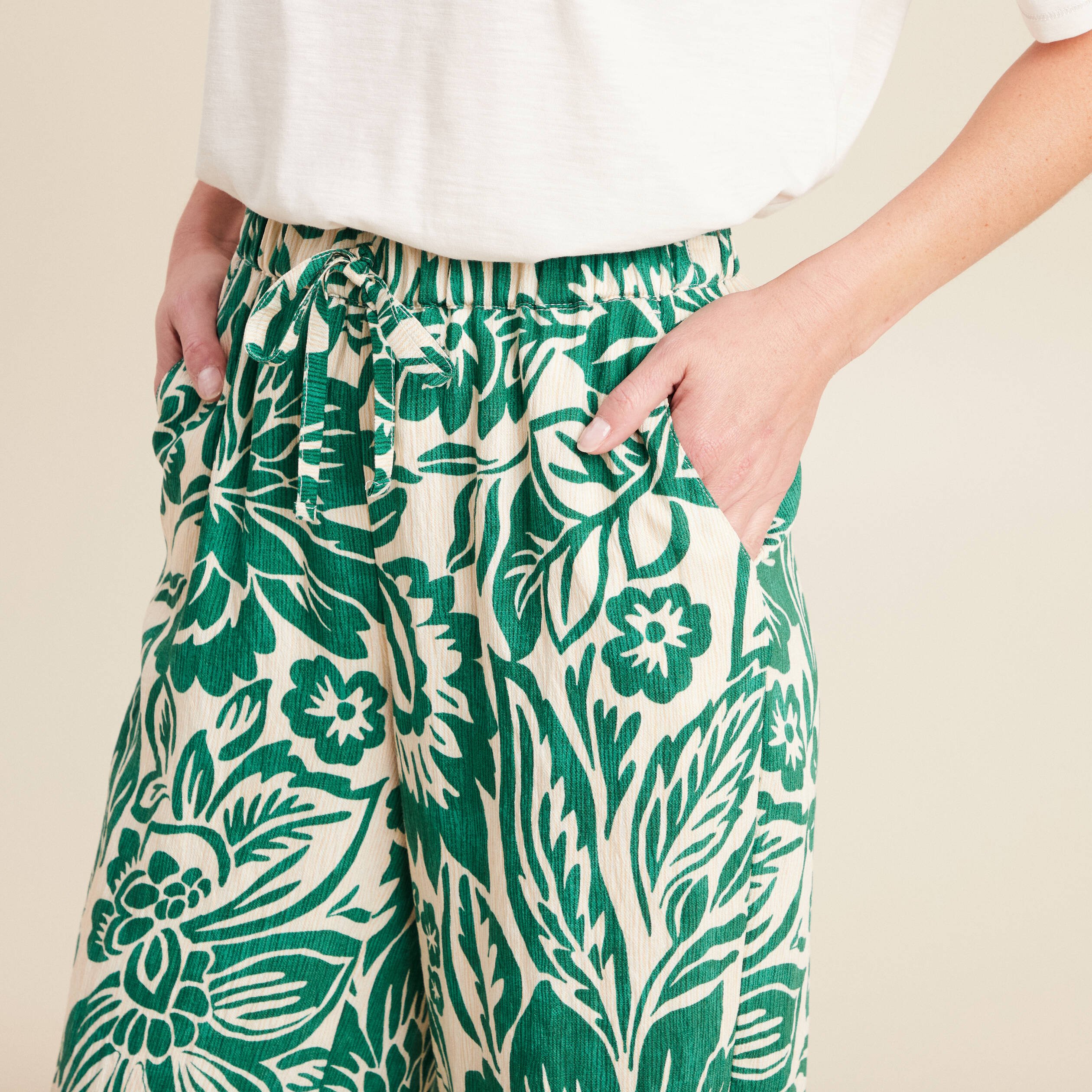 pantalon large taille haute ecru femme Pantalon large taille haute ecru femme