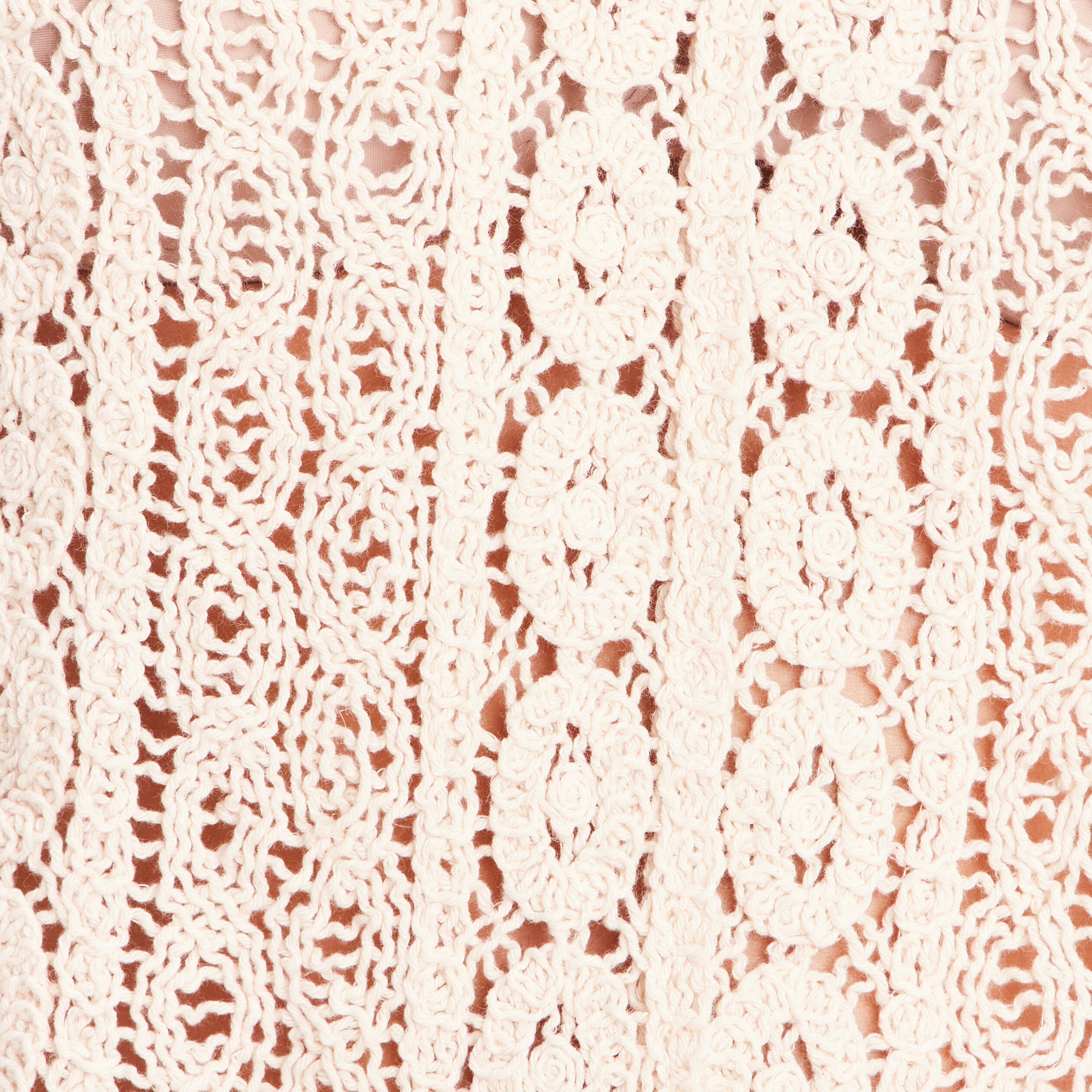D&eacute;bardeur macram&eacute; ecru femme