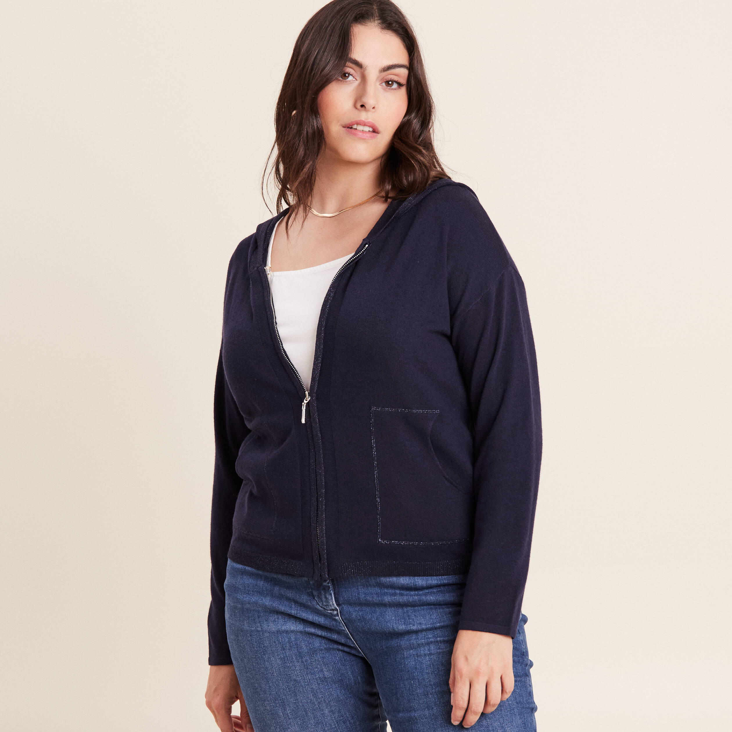 Generisch Sweat à Capuche à Col Rond Imprimé, Pour Le