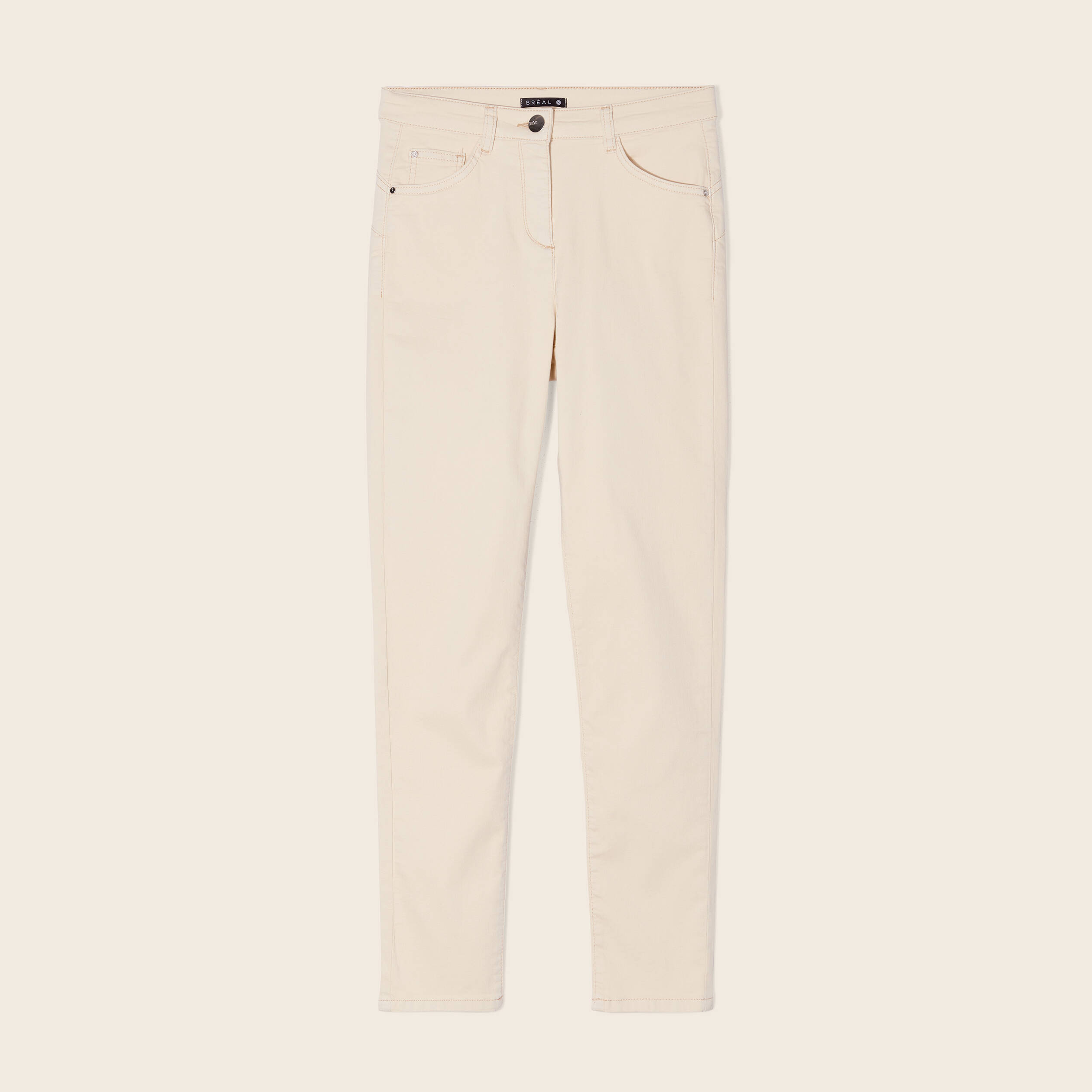 pantalon leger taille standard 78eme ivoire femme Pantalon léger taille standard 7/8ème ivoire femme