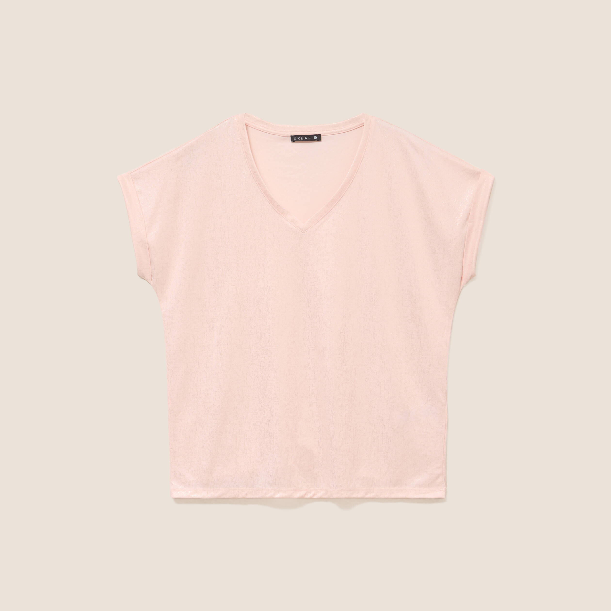T-shirt manches courtes vieux rose femme