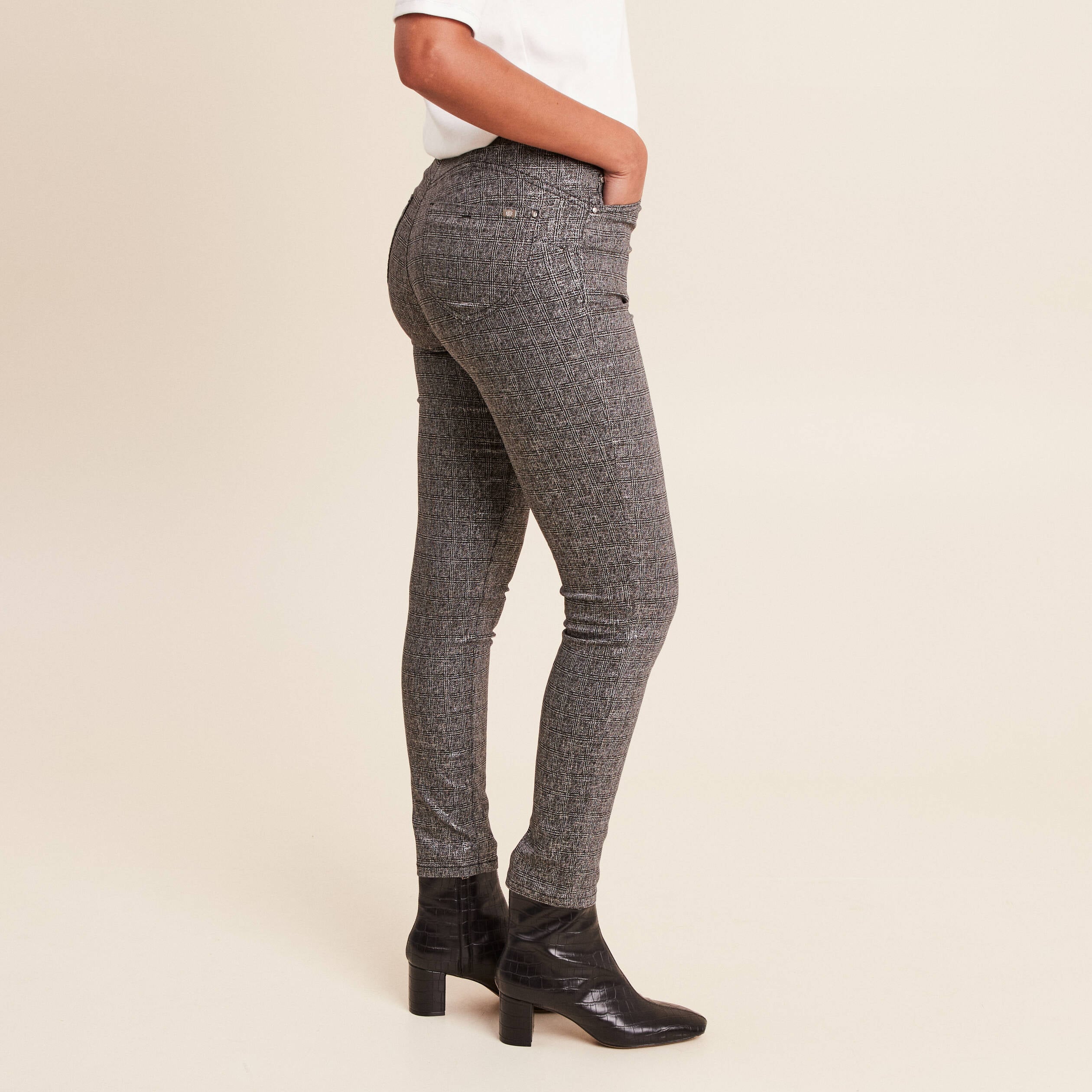 Pantalon magique Le L&eacute;ger enduit gris femme