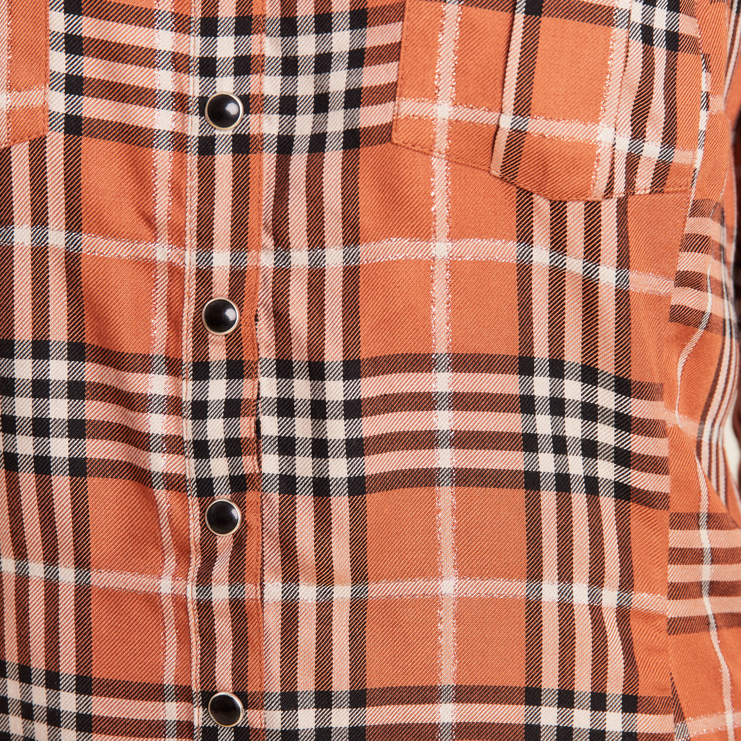 Chemise manches longues orange femme
