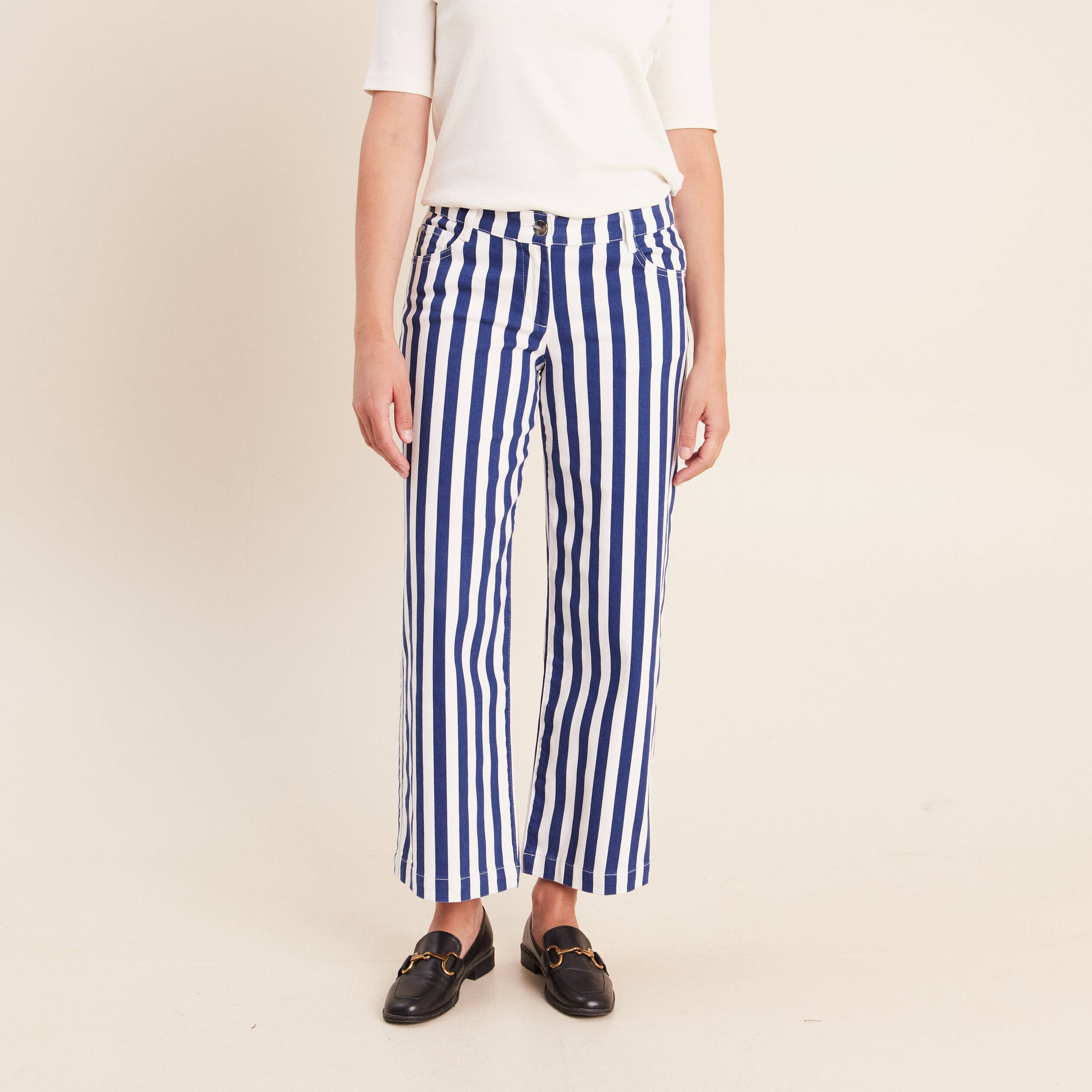 Pantalon bleu femme