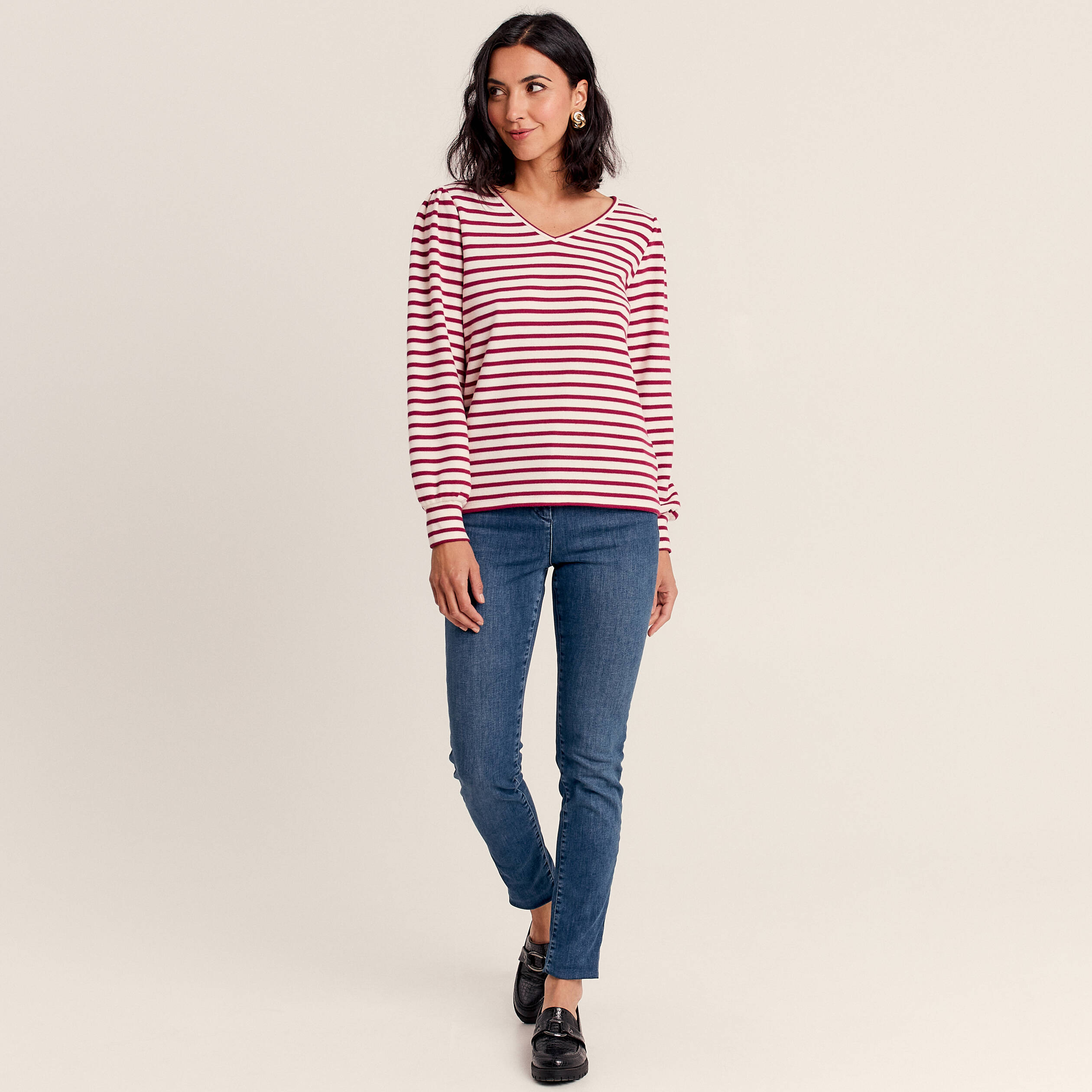T shirt top fushia femme