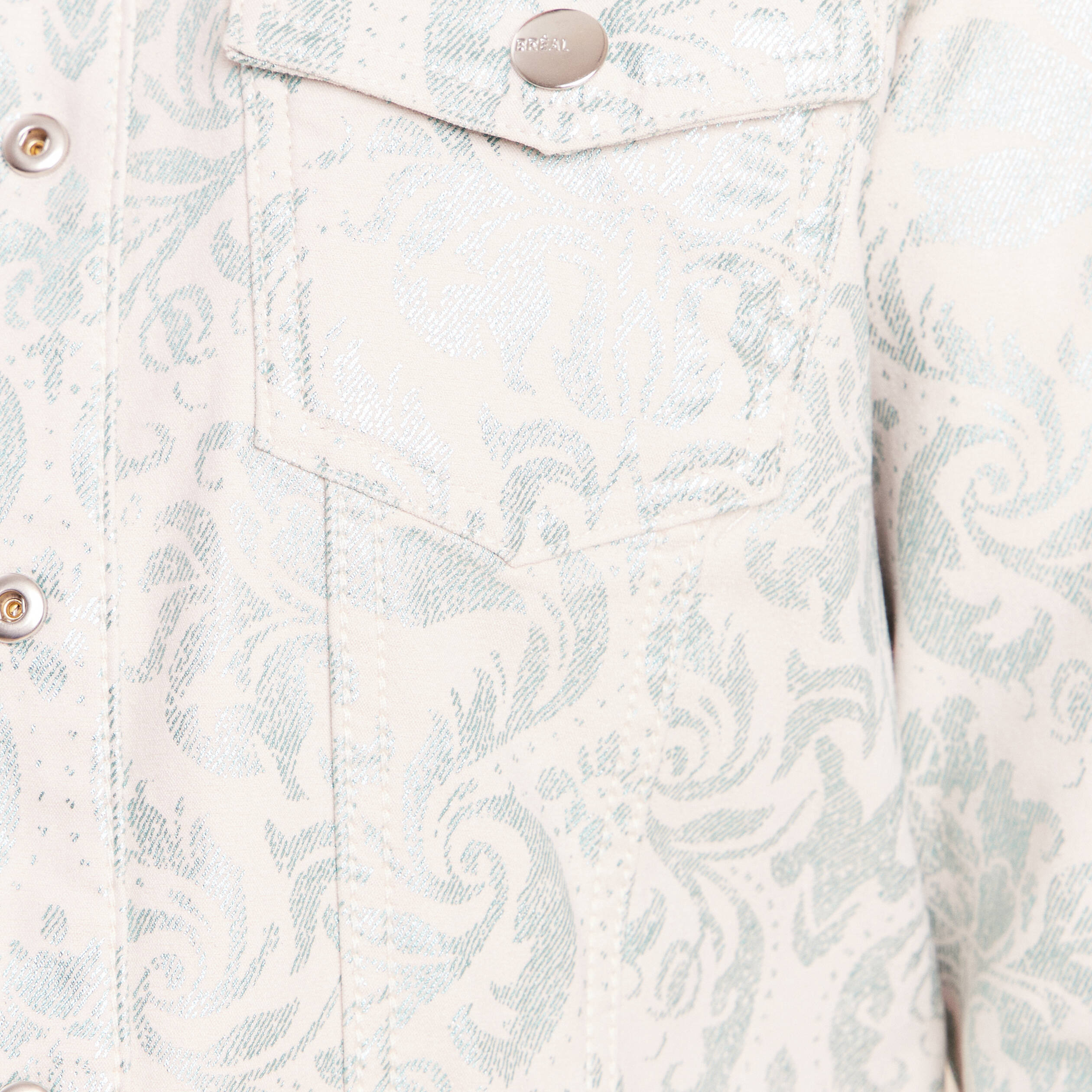 Veste cintr&eacute;e r&eacute;versible manches longues blanc femme