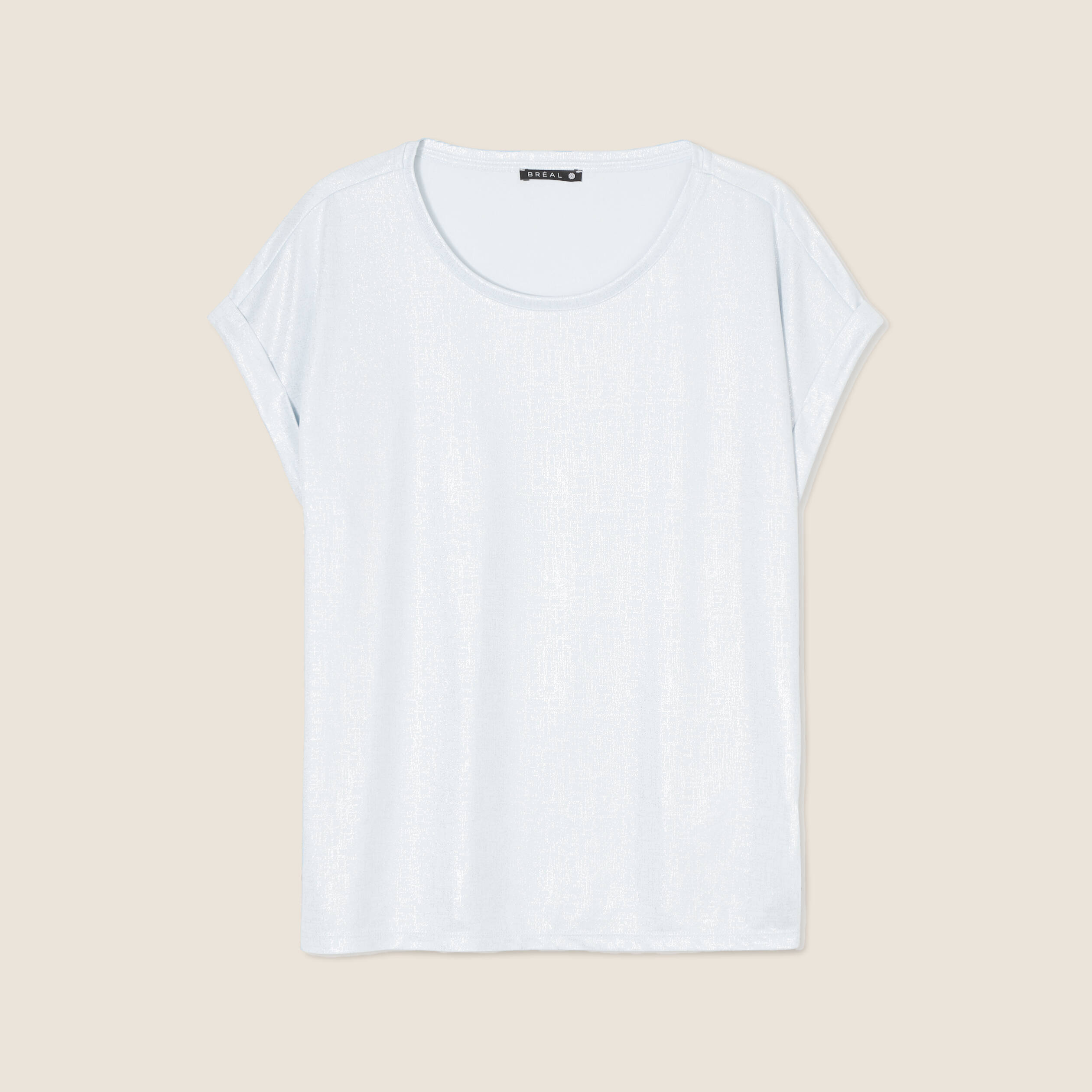 T-shirt manches courtes bleu ciel femme