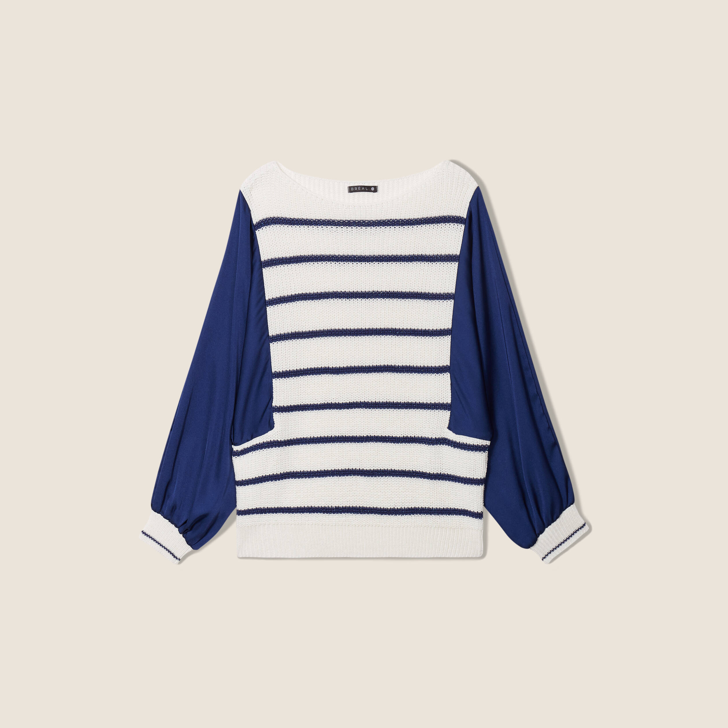 Pull manches longues blanc femme