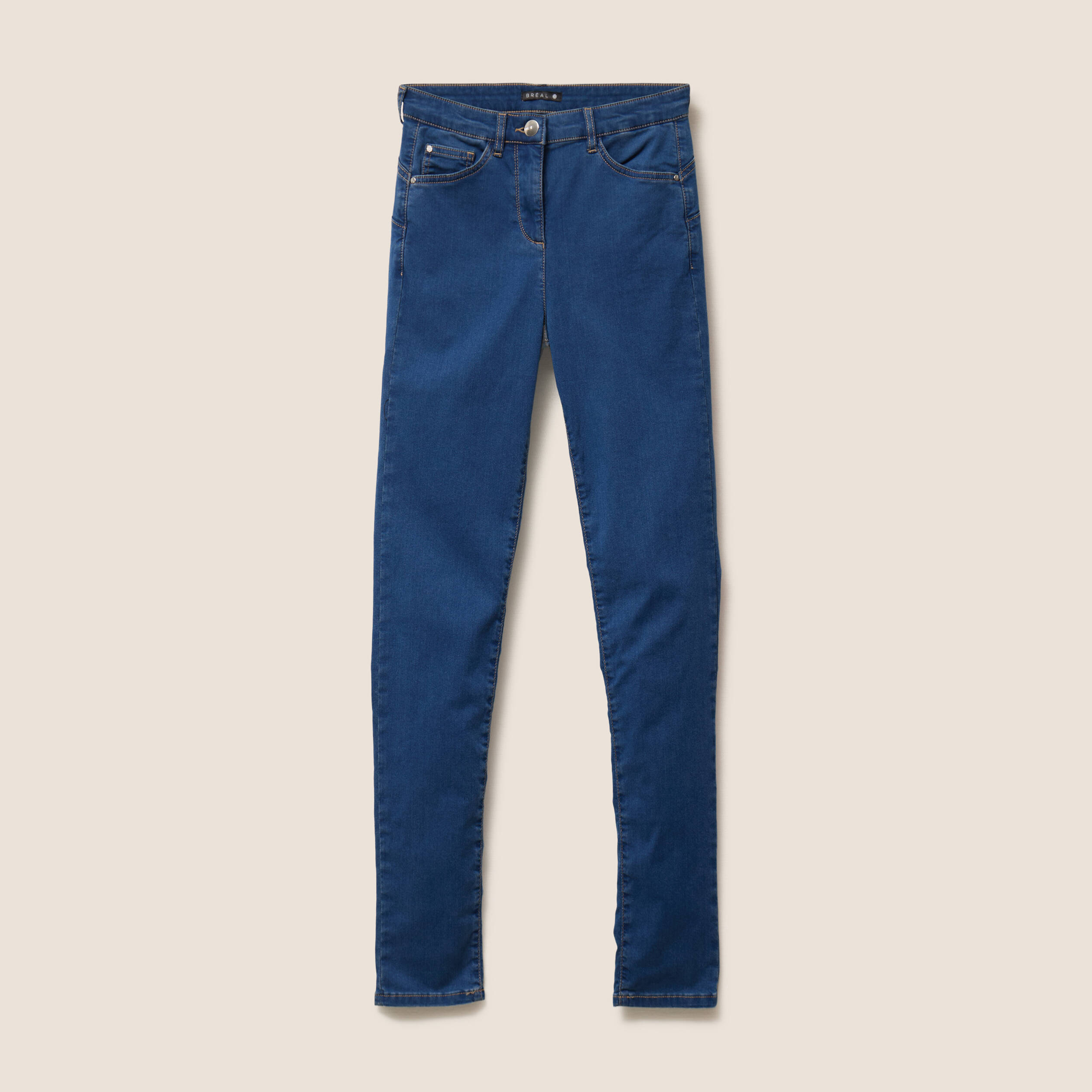 Jean magique Le L&eacute;ger coupe ajust&eacute;e long denim double stone femme
