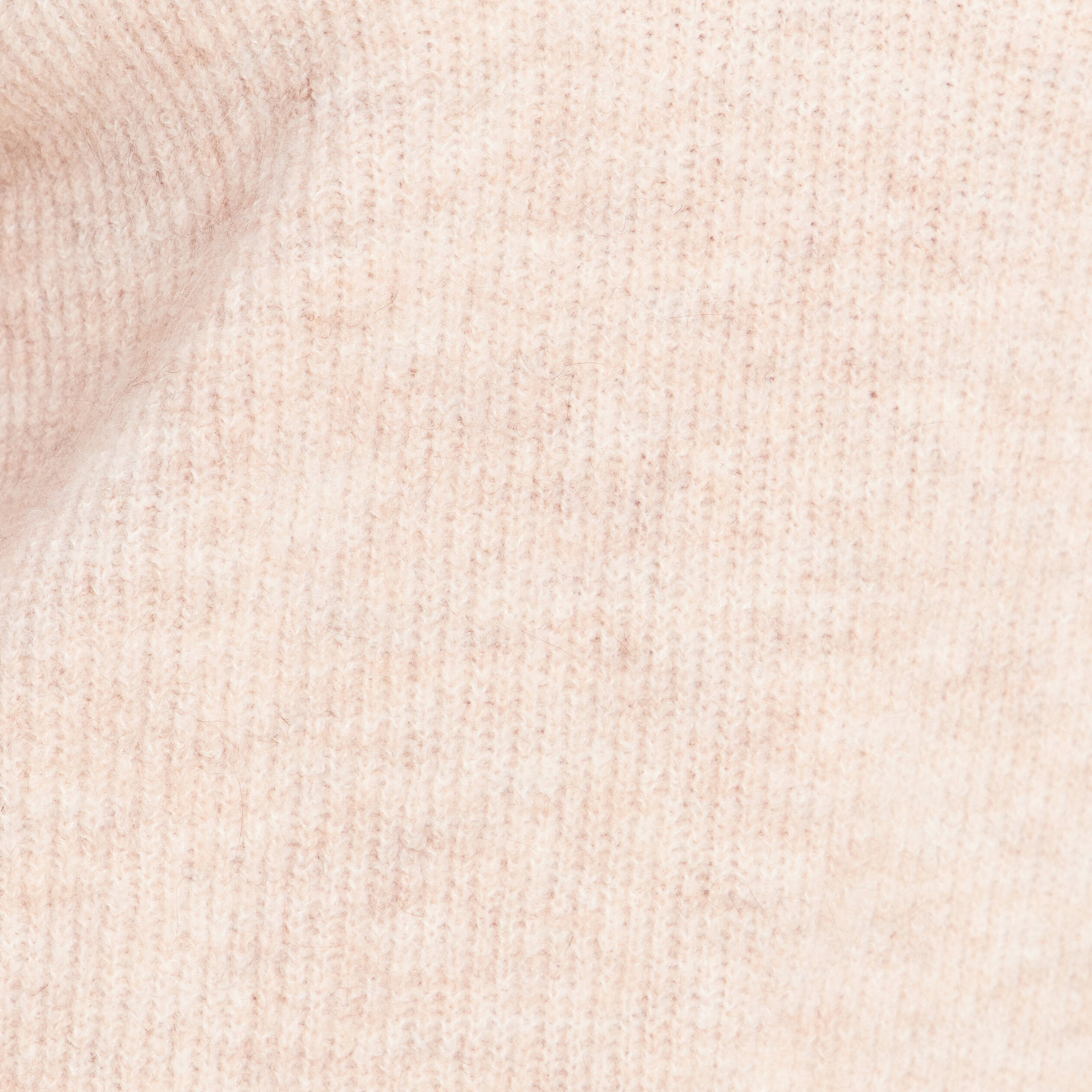 Pull col v beige femme