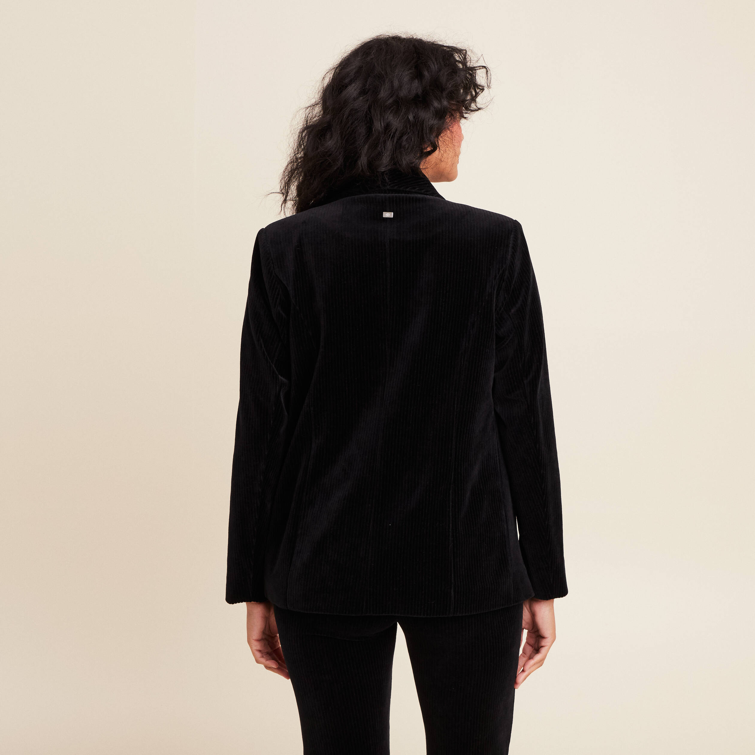 veste tailleur velours noir femme Veste tailleur velours noir femme