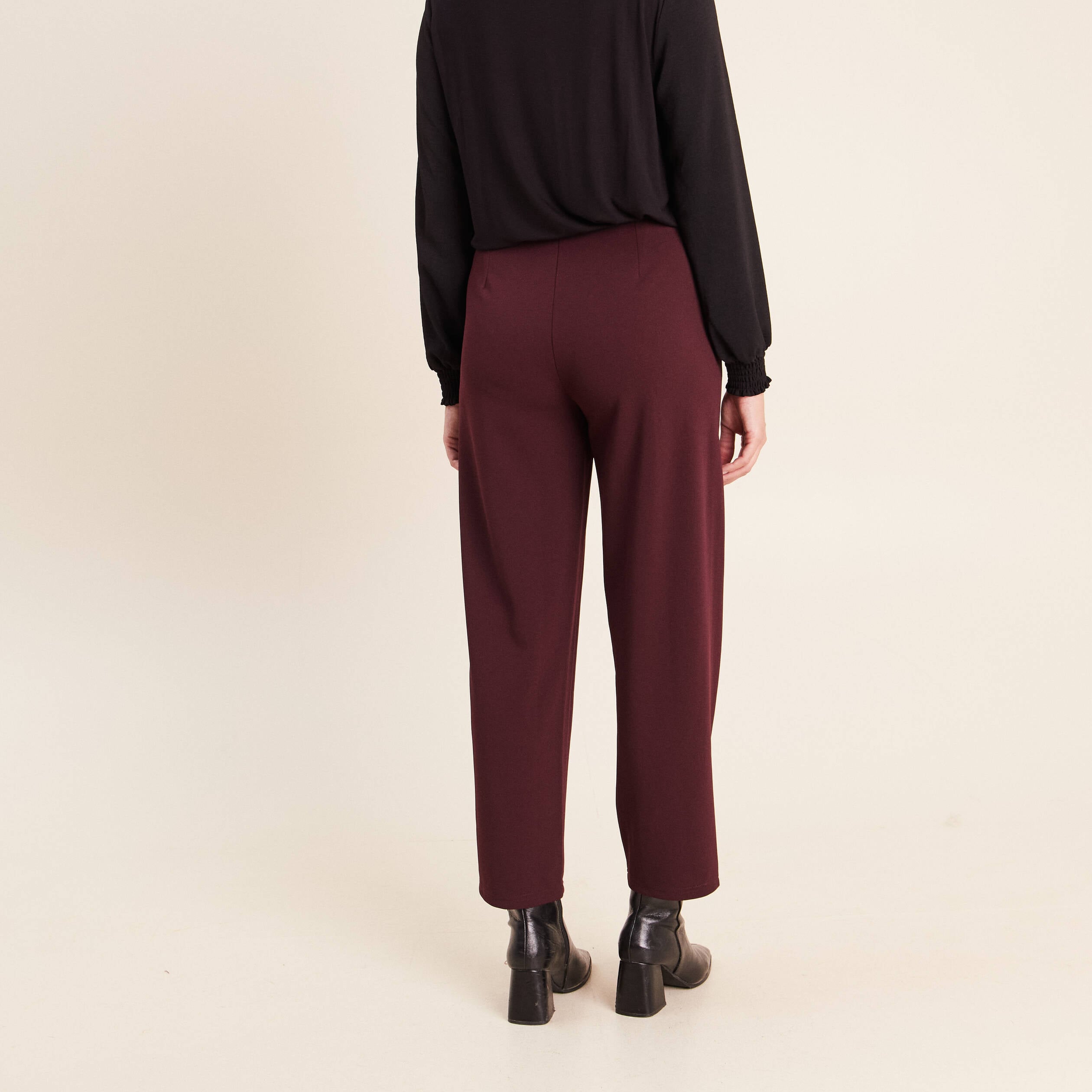 Pantalon bordeaux femme