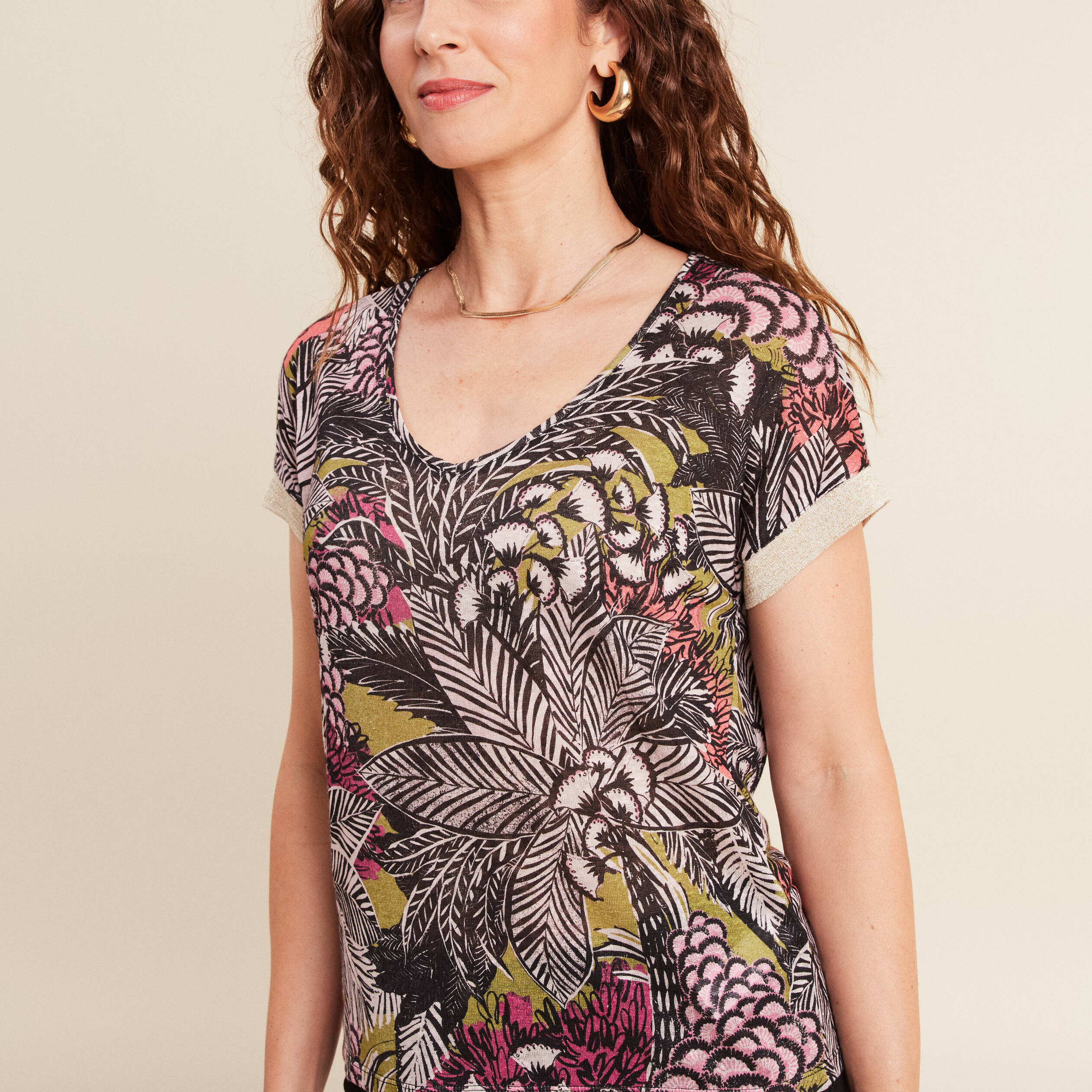 t shirt manches courtes vert femme T-shirt manches courtes vert femme