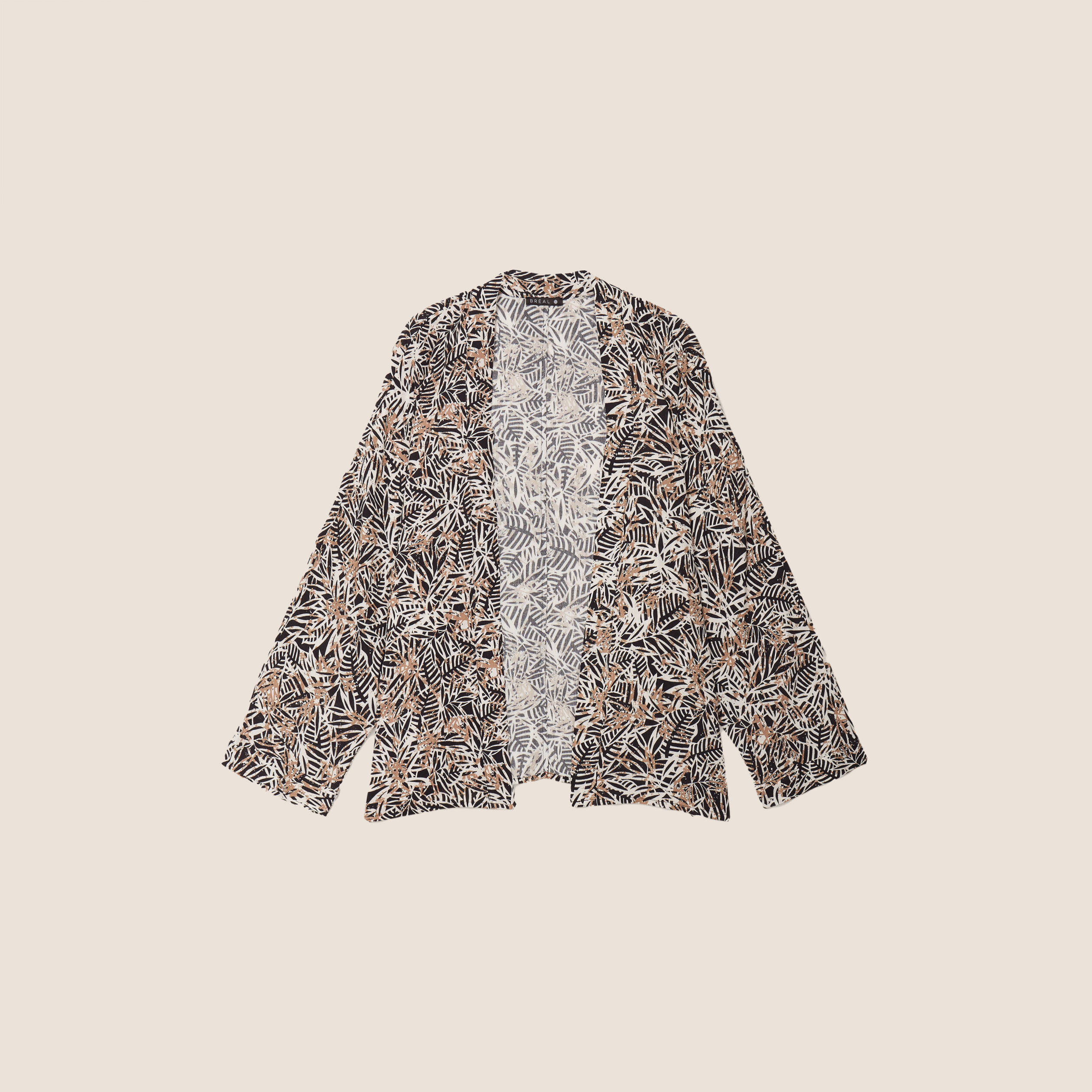Kimono manches longues noir femme