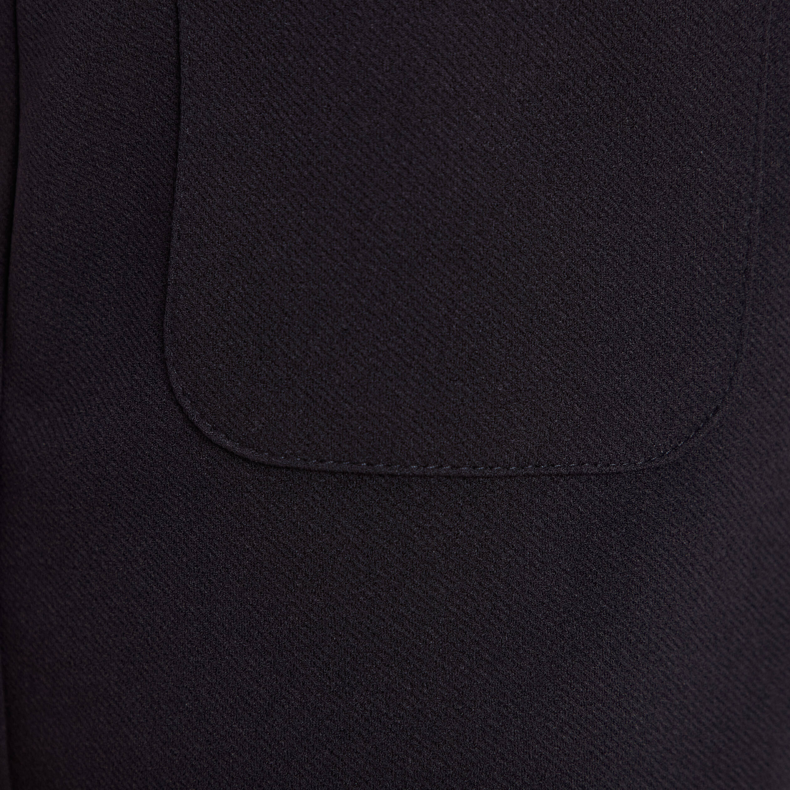 Pantalon coupe droite taille haute bleu fonc&eacute; femme