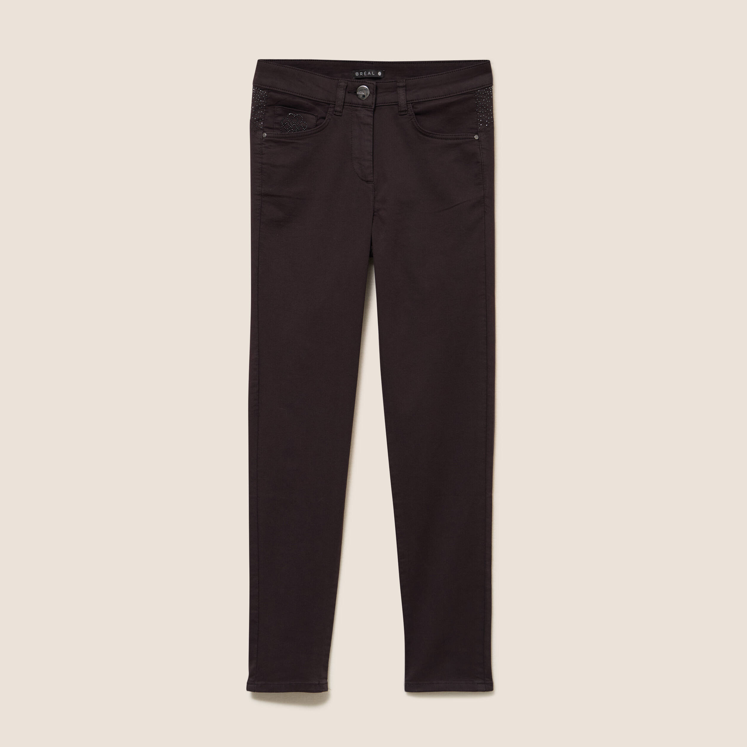 Pantalon magique Le L&eacute;ger coupe ajust&eacute;e marron fonc&eacute; femme