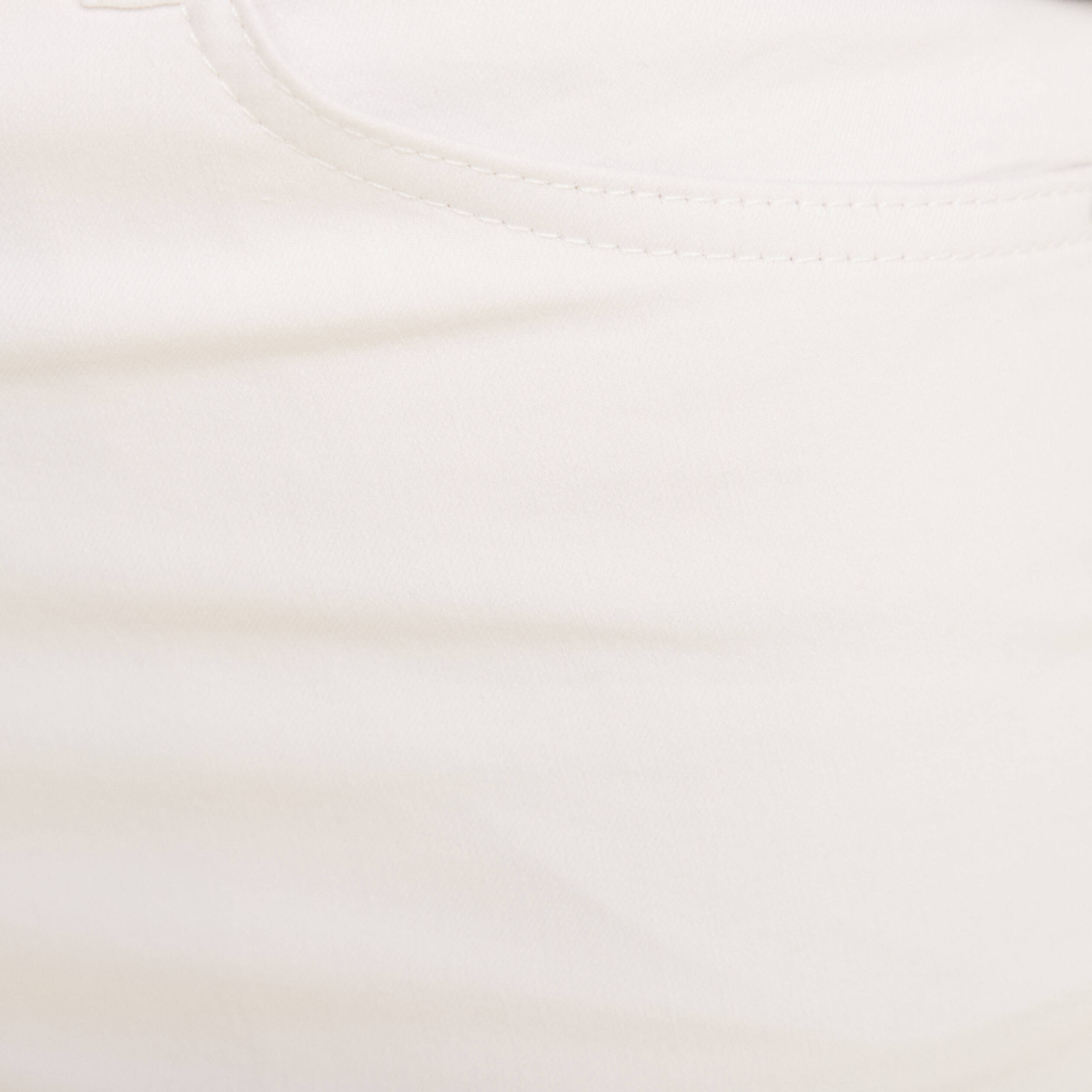 Pantalon droit taille haute 7/8ème blanc femme