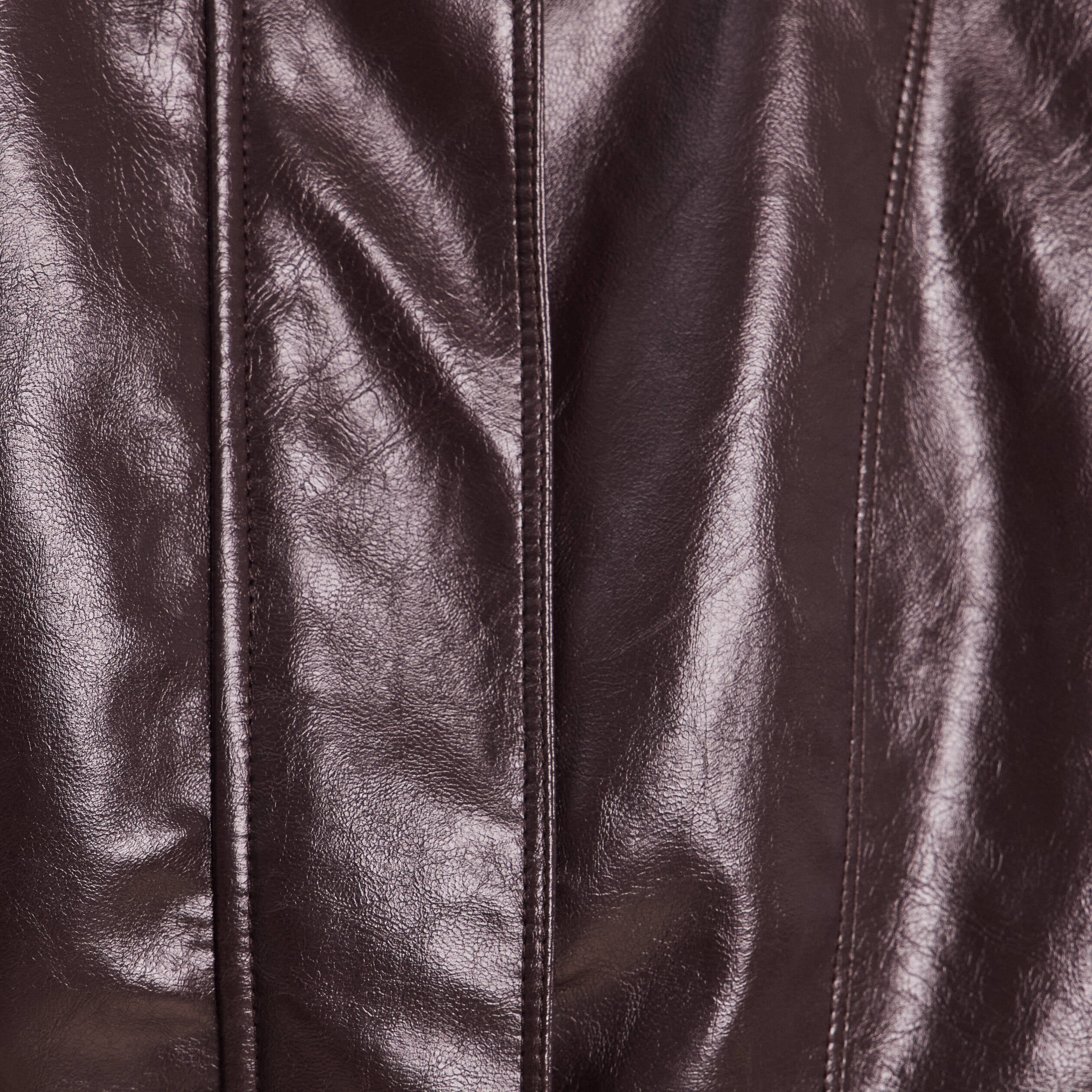 Blouson col montant marron femme