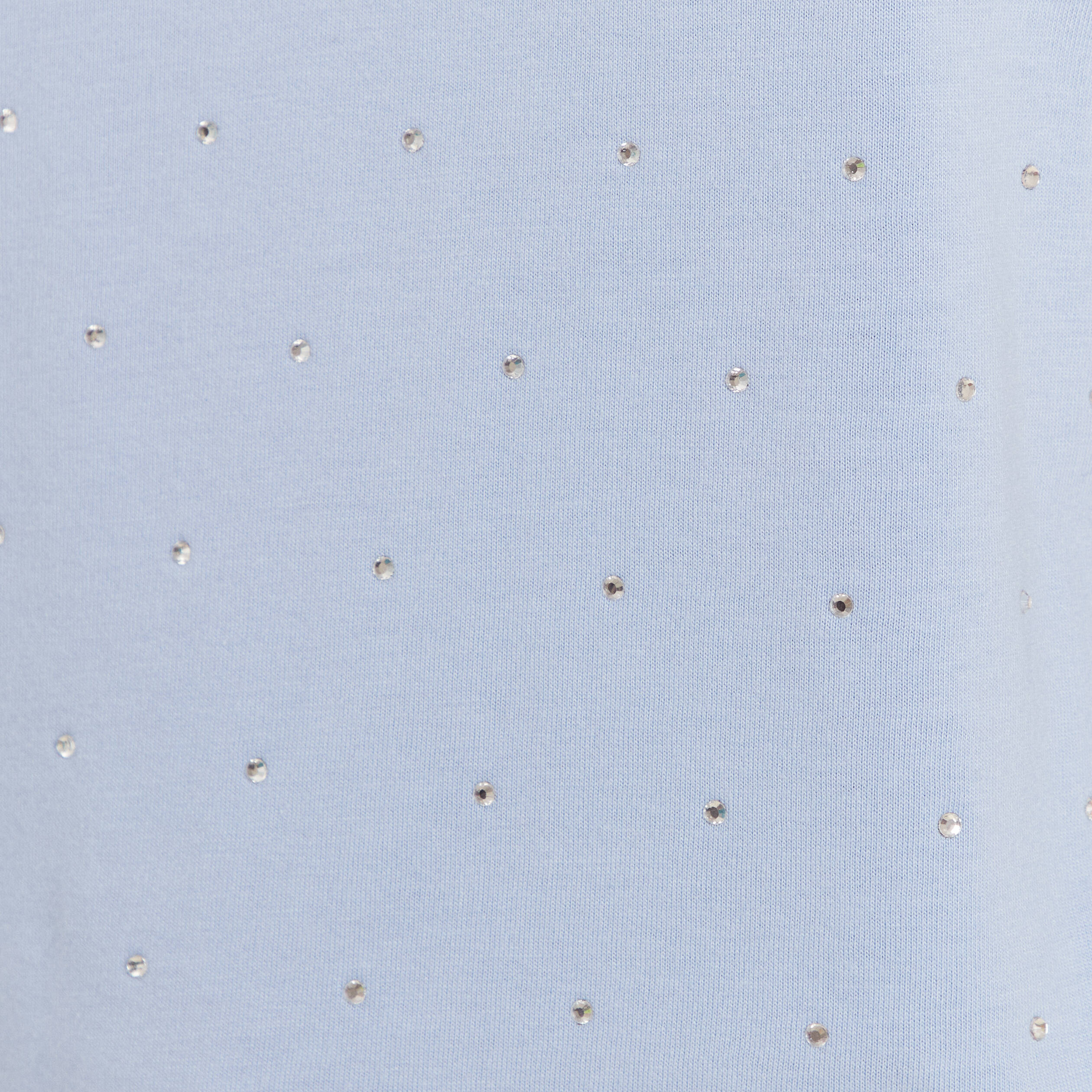 t shirt manches courtes strass bleu ciel femme T-shirt manches courtes strass bleu ciel femme