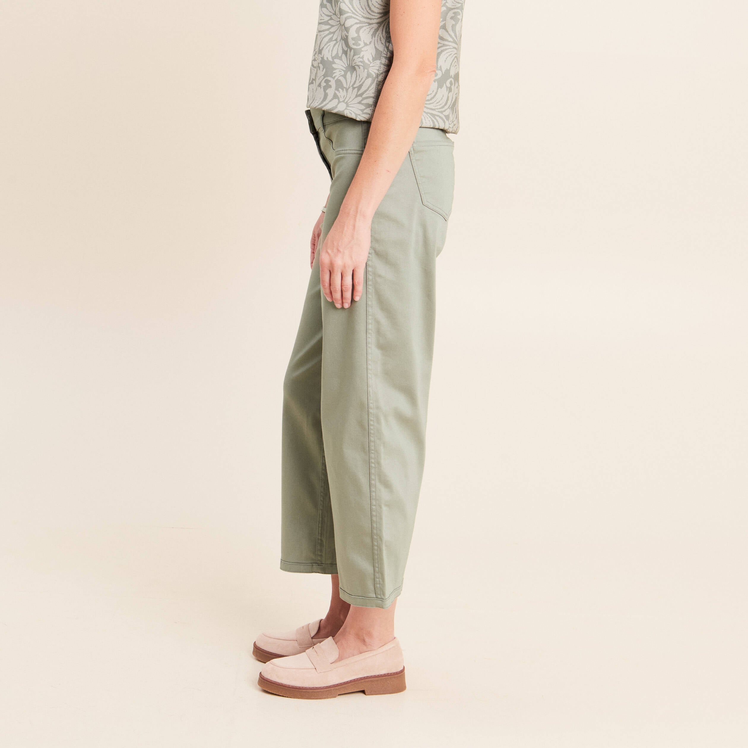 Pantalon r&eacute;versible gris femme