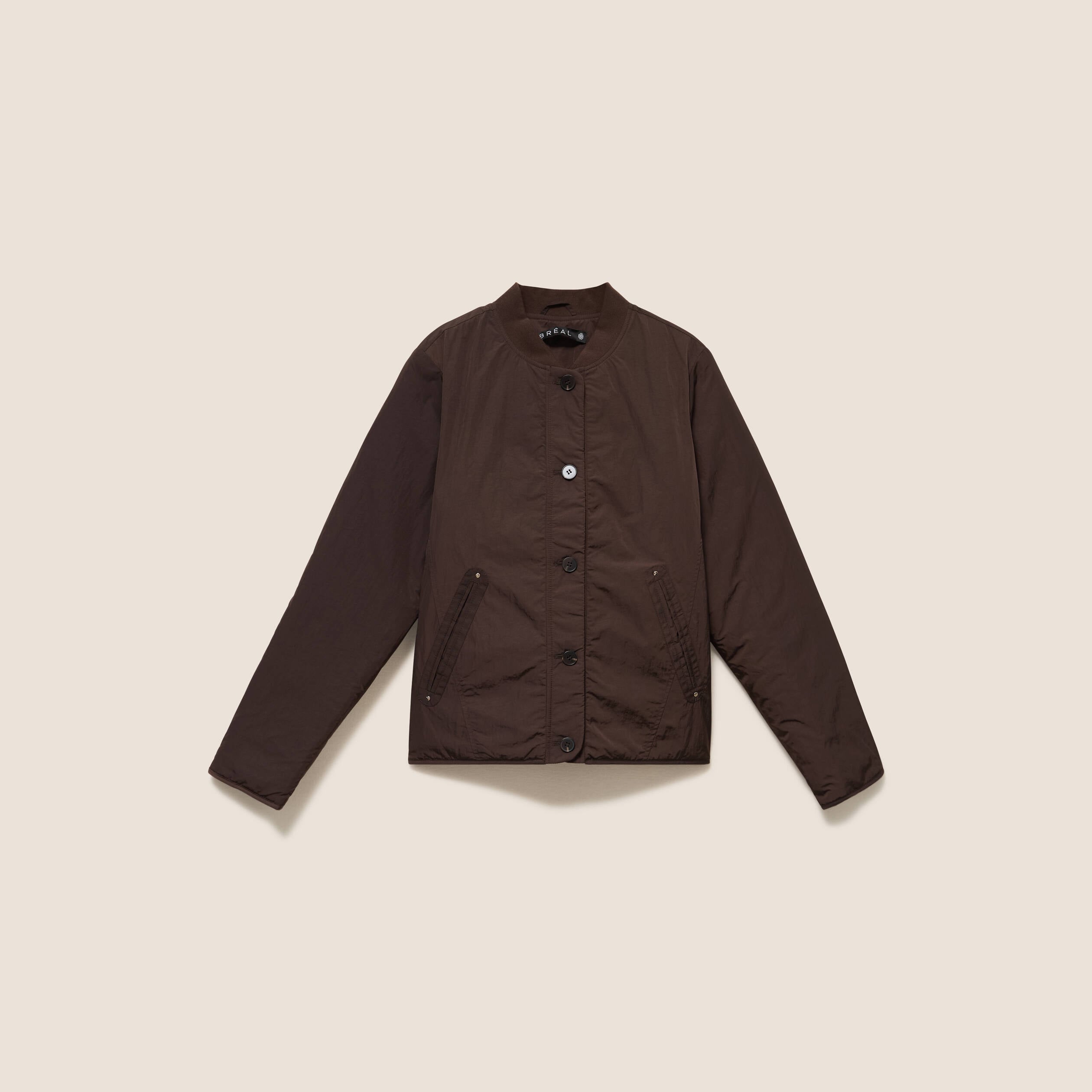 Doudoune doubl&eacute;e marron fonc&eacute; femme