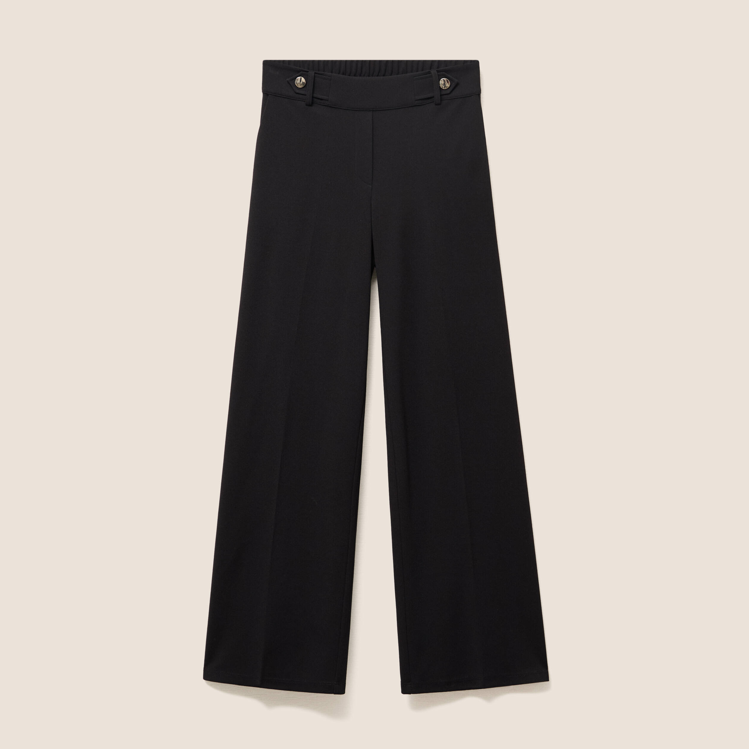 Pantalon taille haute noir femme