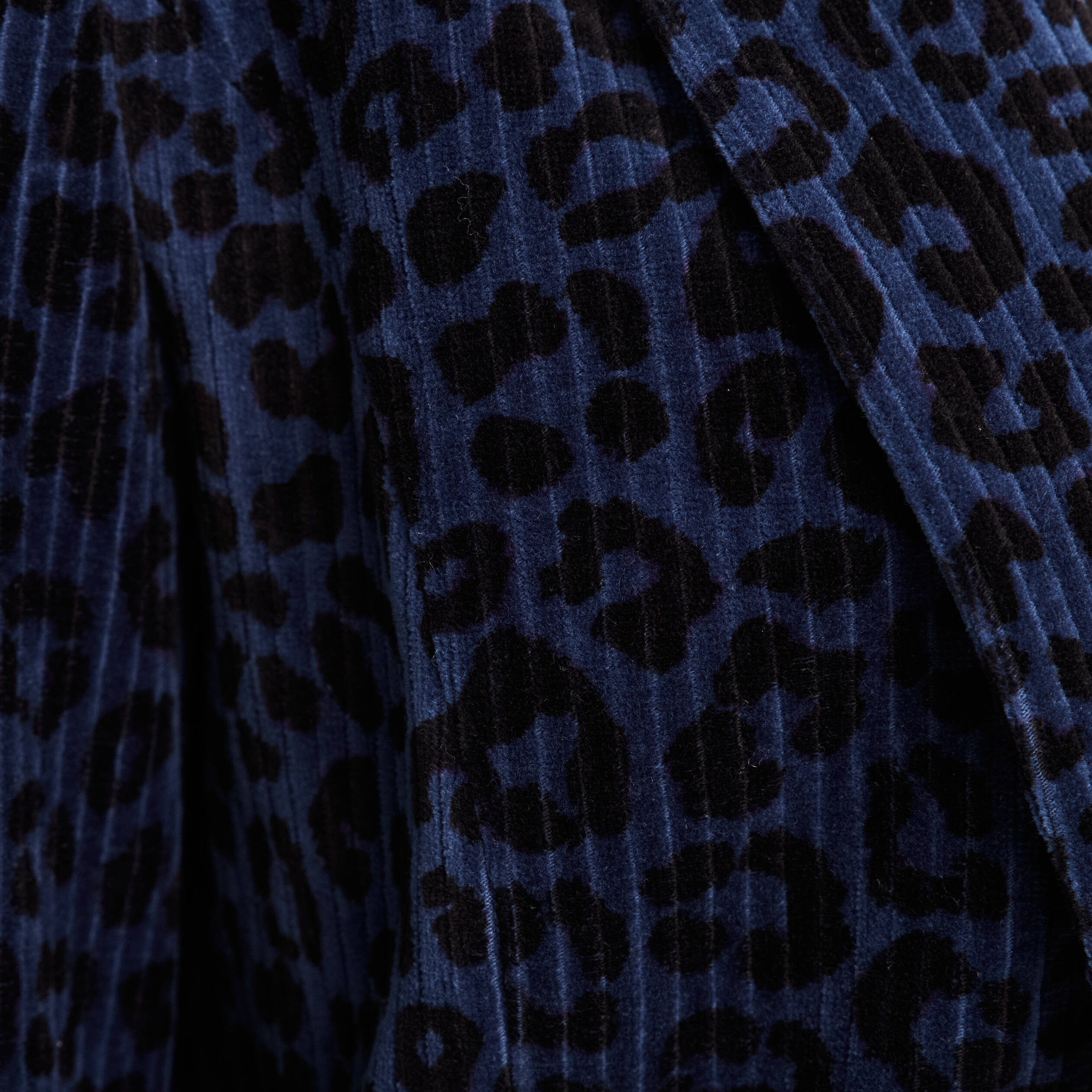 Veste tailleur velours bleu femme