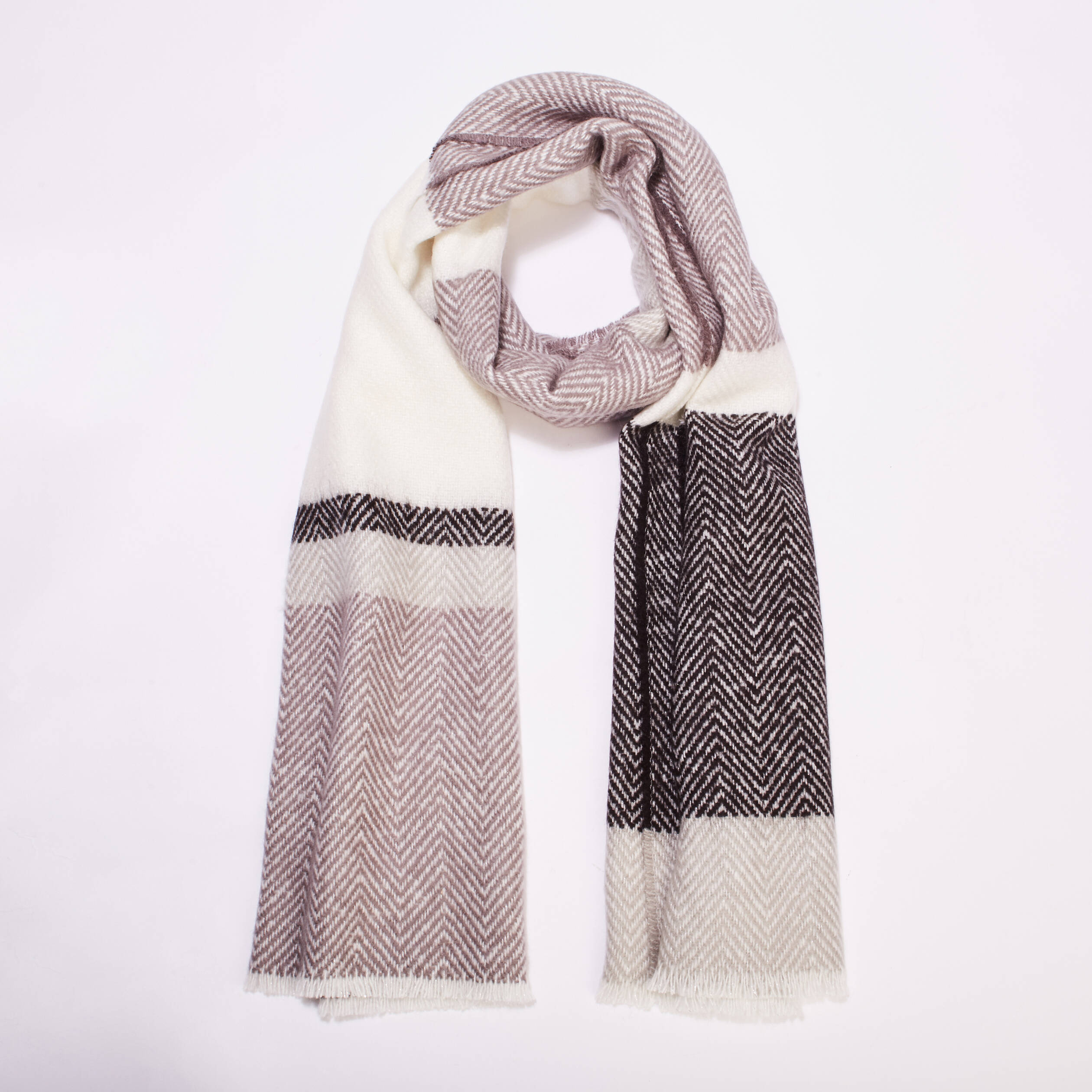 Écharpe gris argent femme
