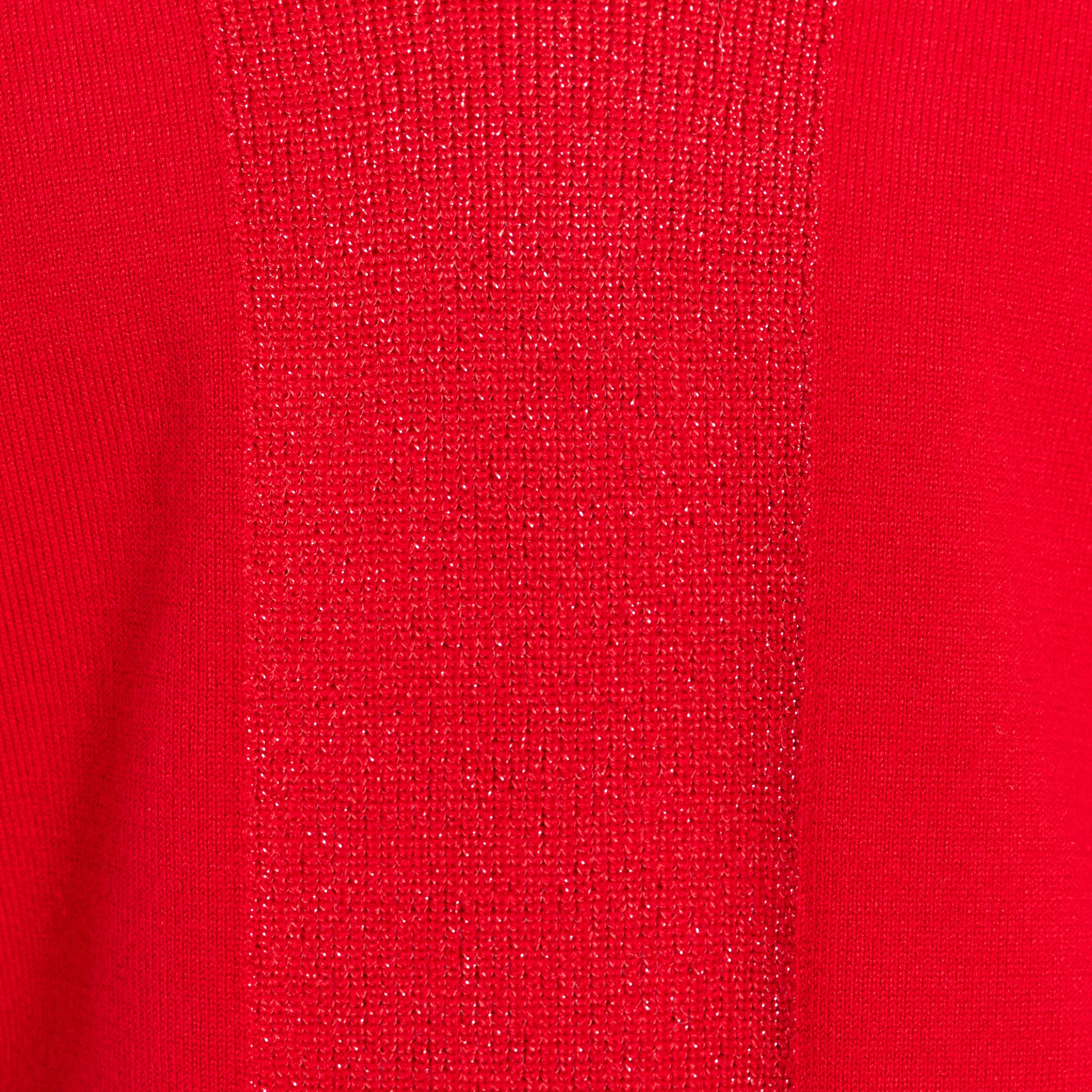 Pull manches longues rouge femme