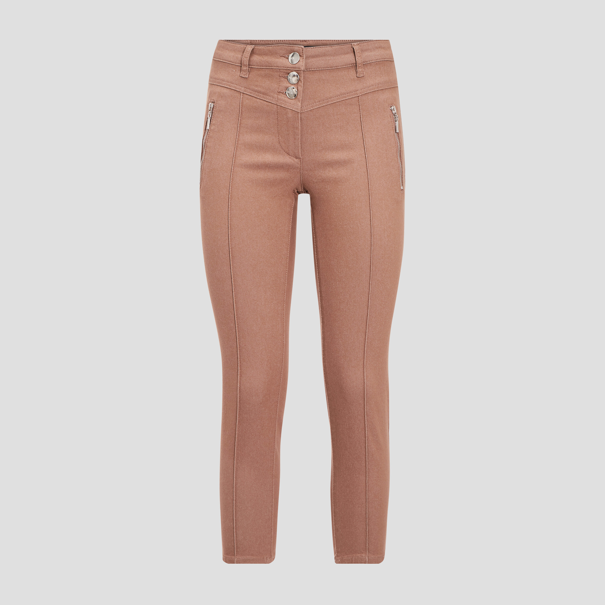 Pantacourt taille standard marron femme
