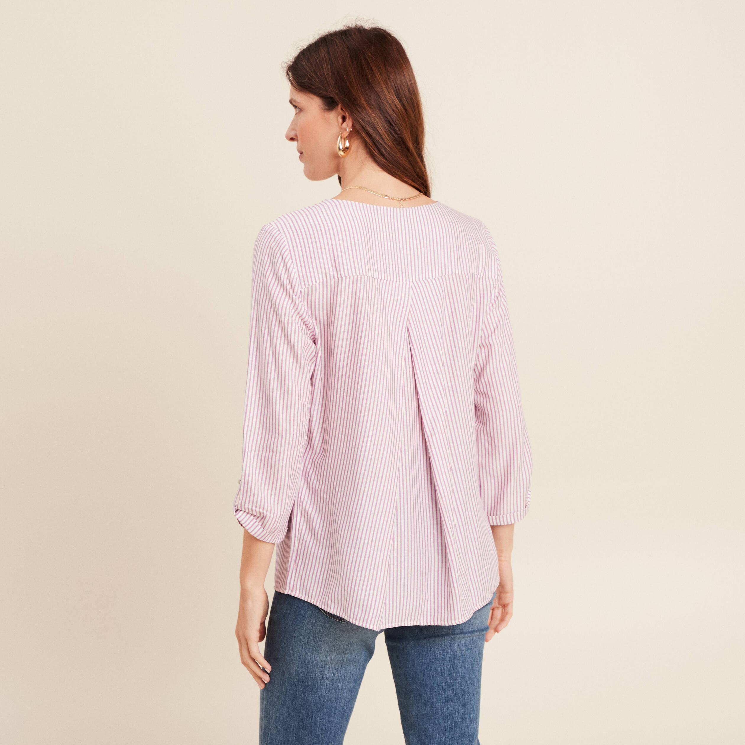 blouse fluide manches 34 bordeaux femme blouse fluide manches 3/4 bordeaux femme