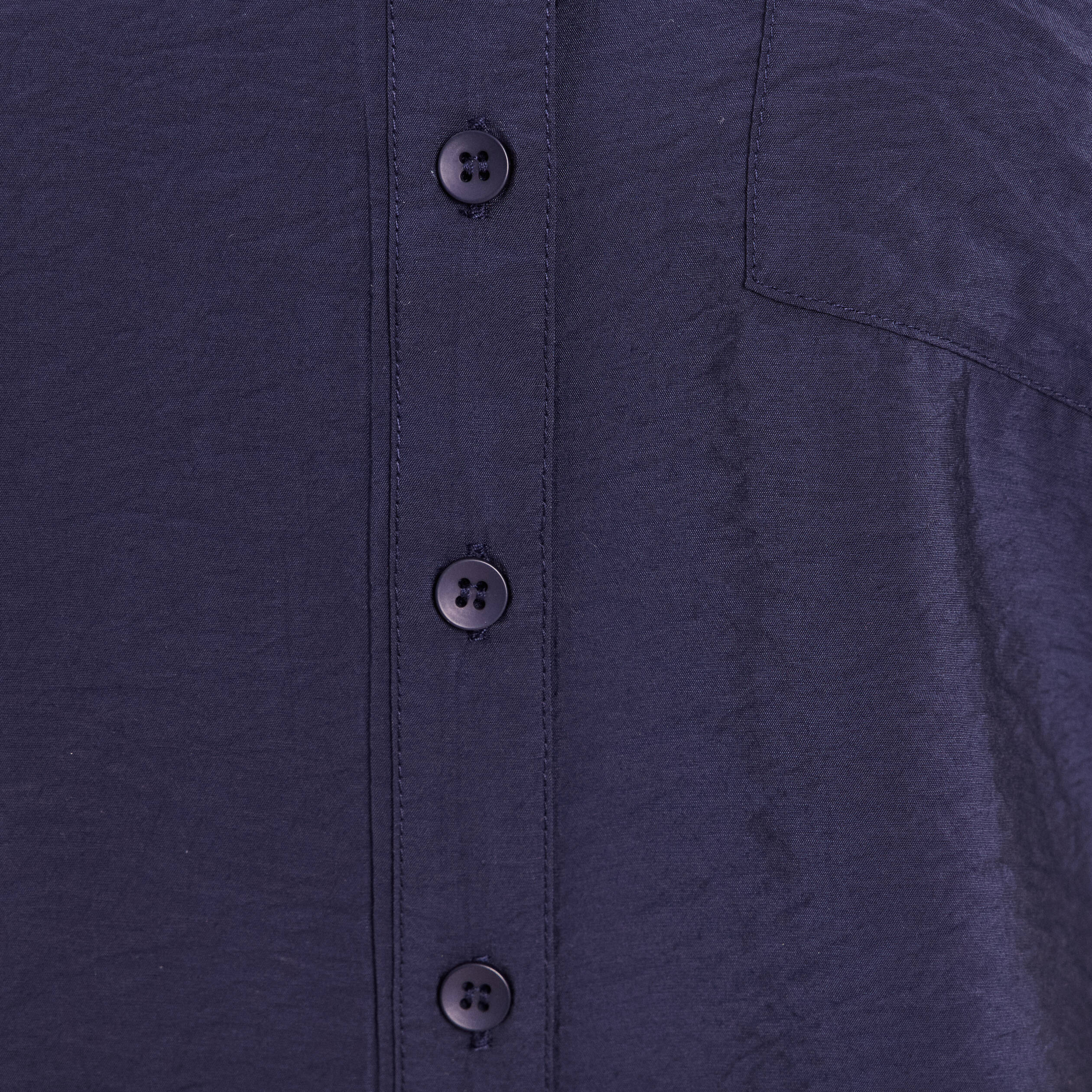Chemise ample courte &agrave; manches courtes bleu marine femme