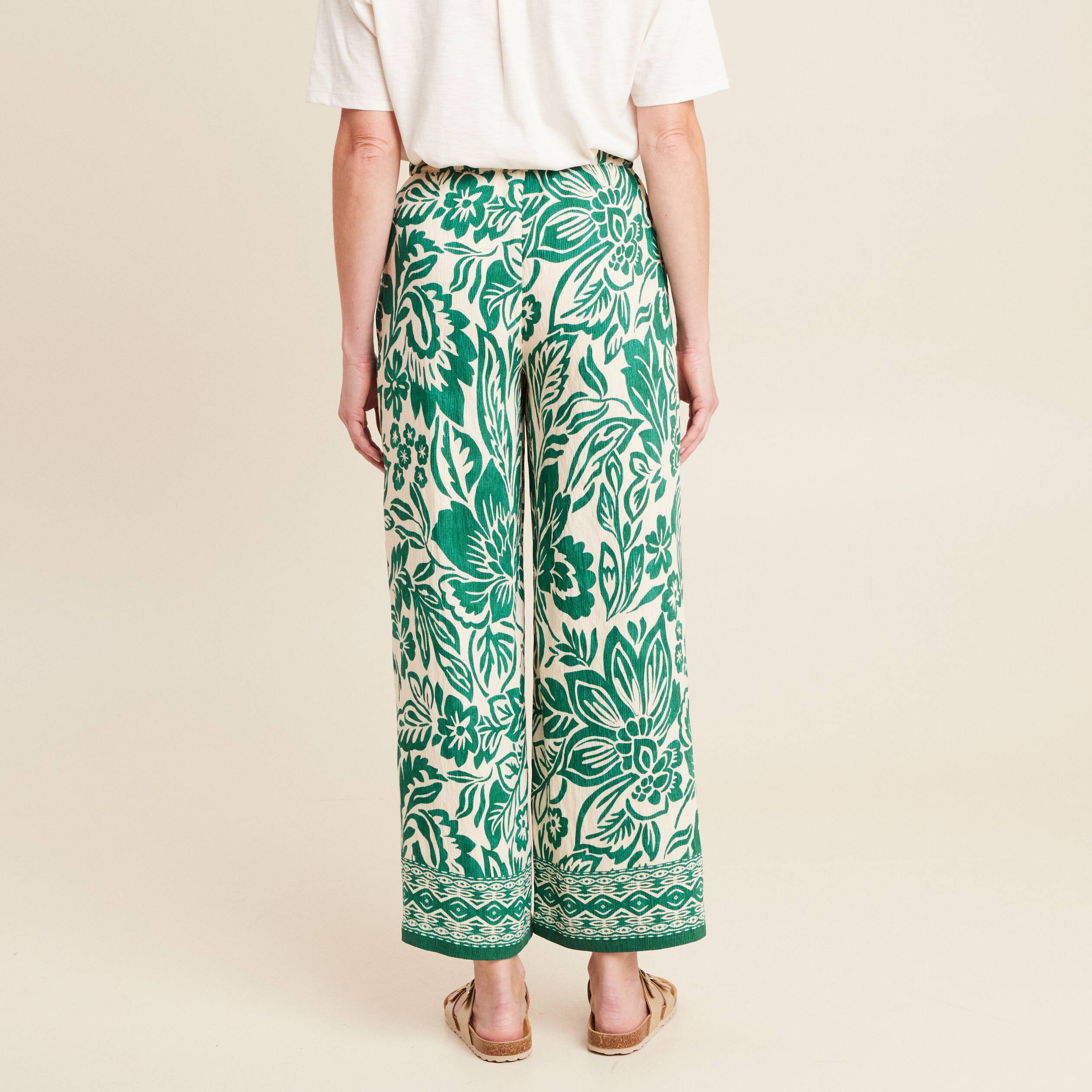 pantalon large taille haute ecru femme Pantalon large taille haute ecru femme