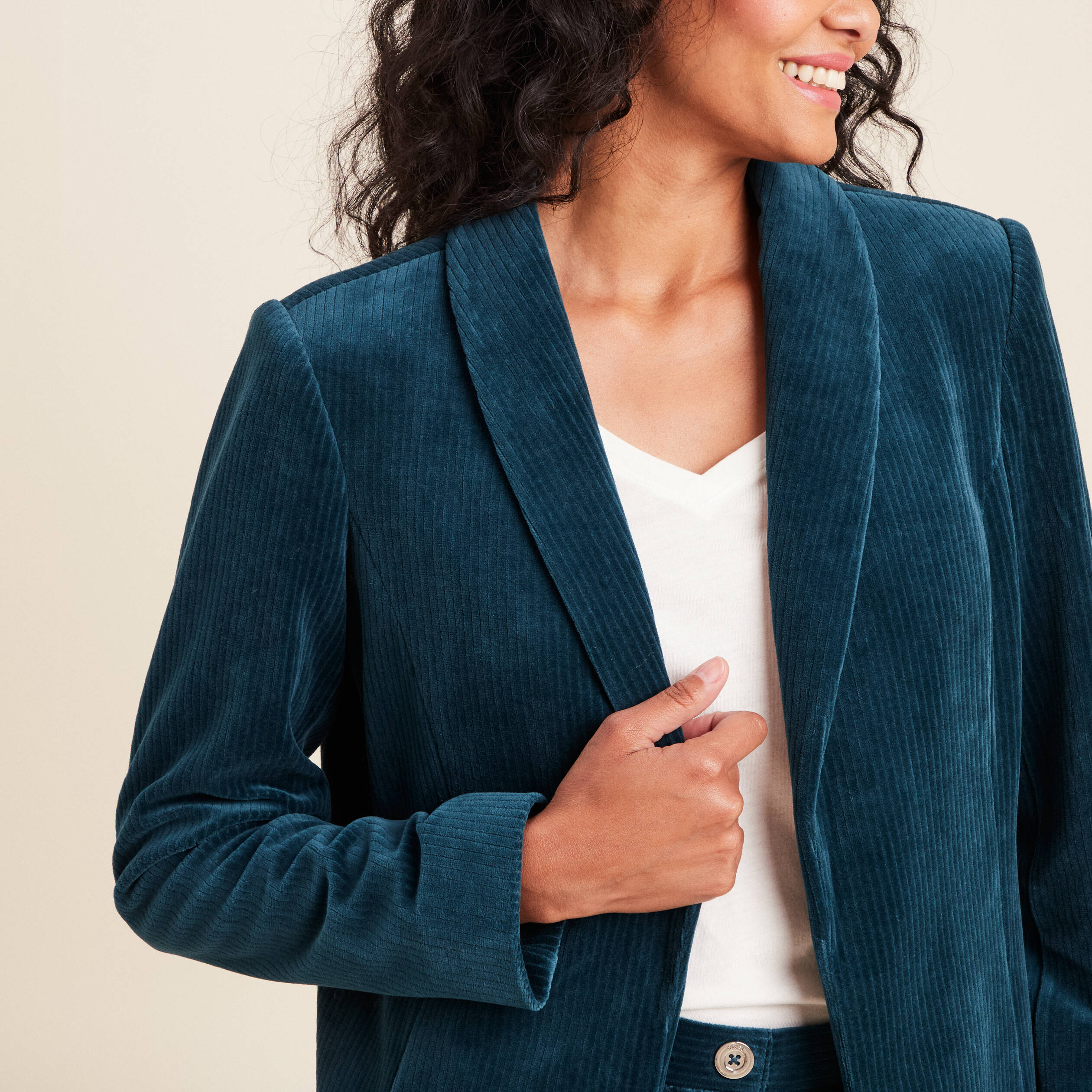 Tailleur Bleu Canard Costume Bleu Femme Veste Tailleur Velours