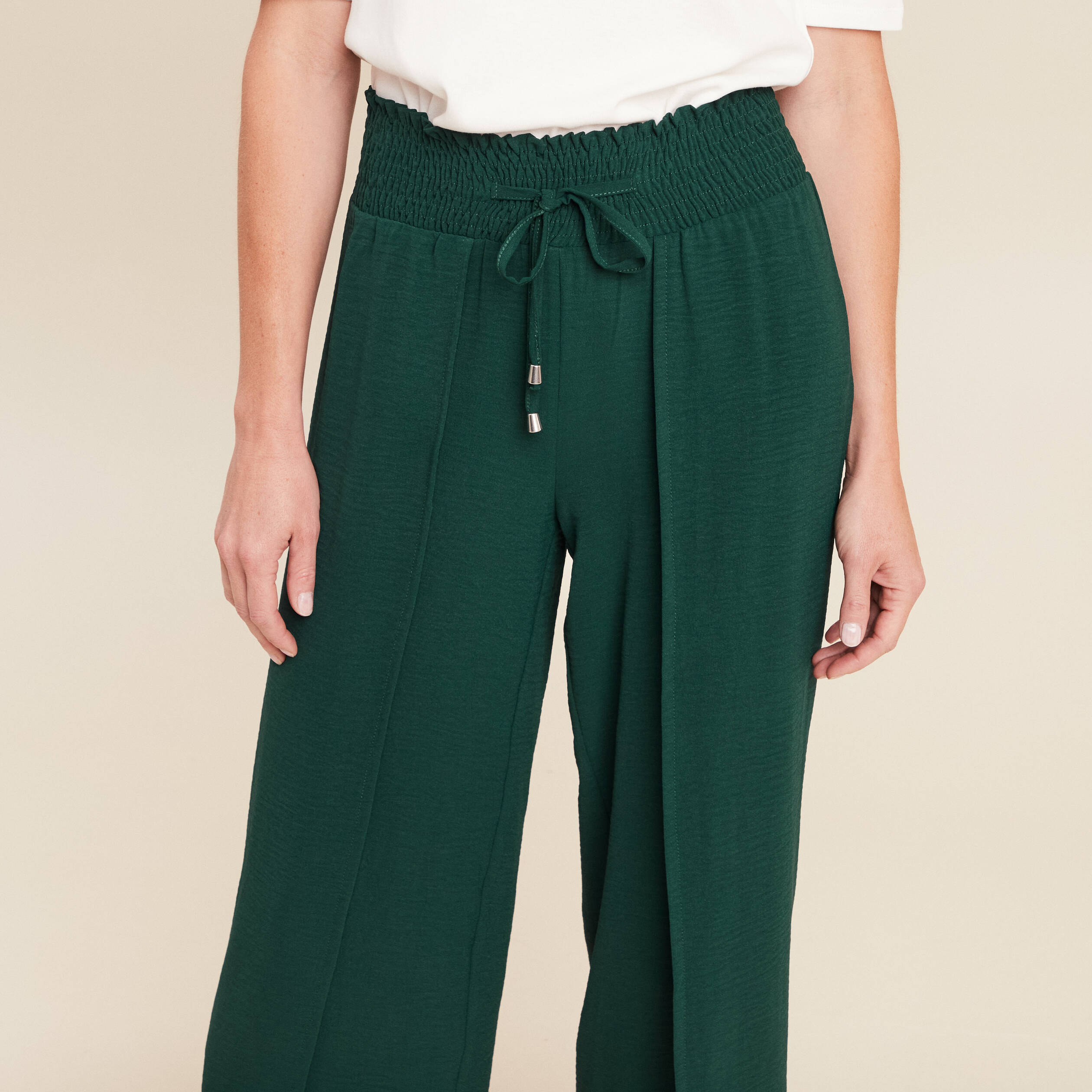 pantalon large taille haute vert fonce femme pantalon large taille haute vert foncé femme