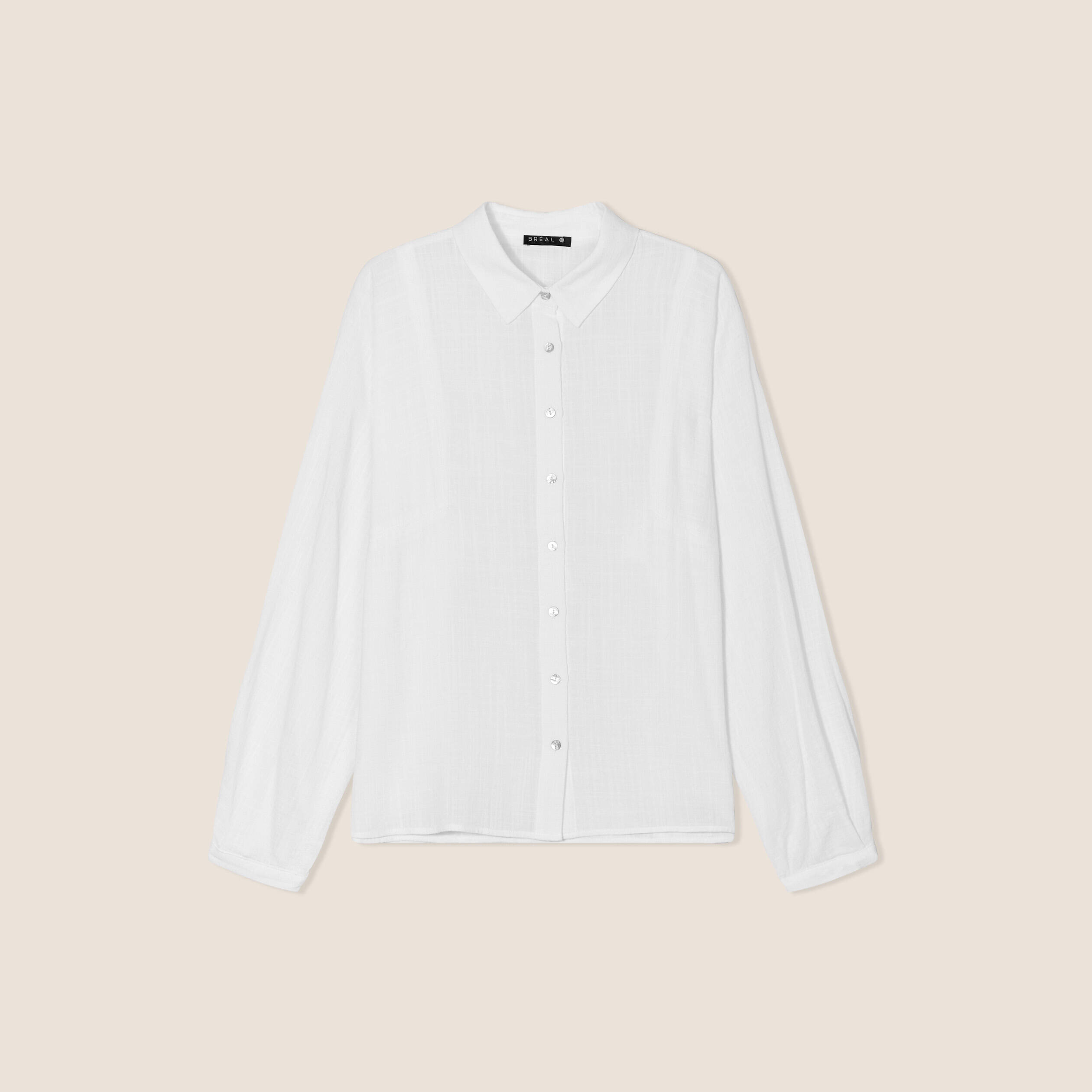 Blouse manches longues ecru femme