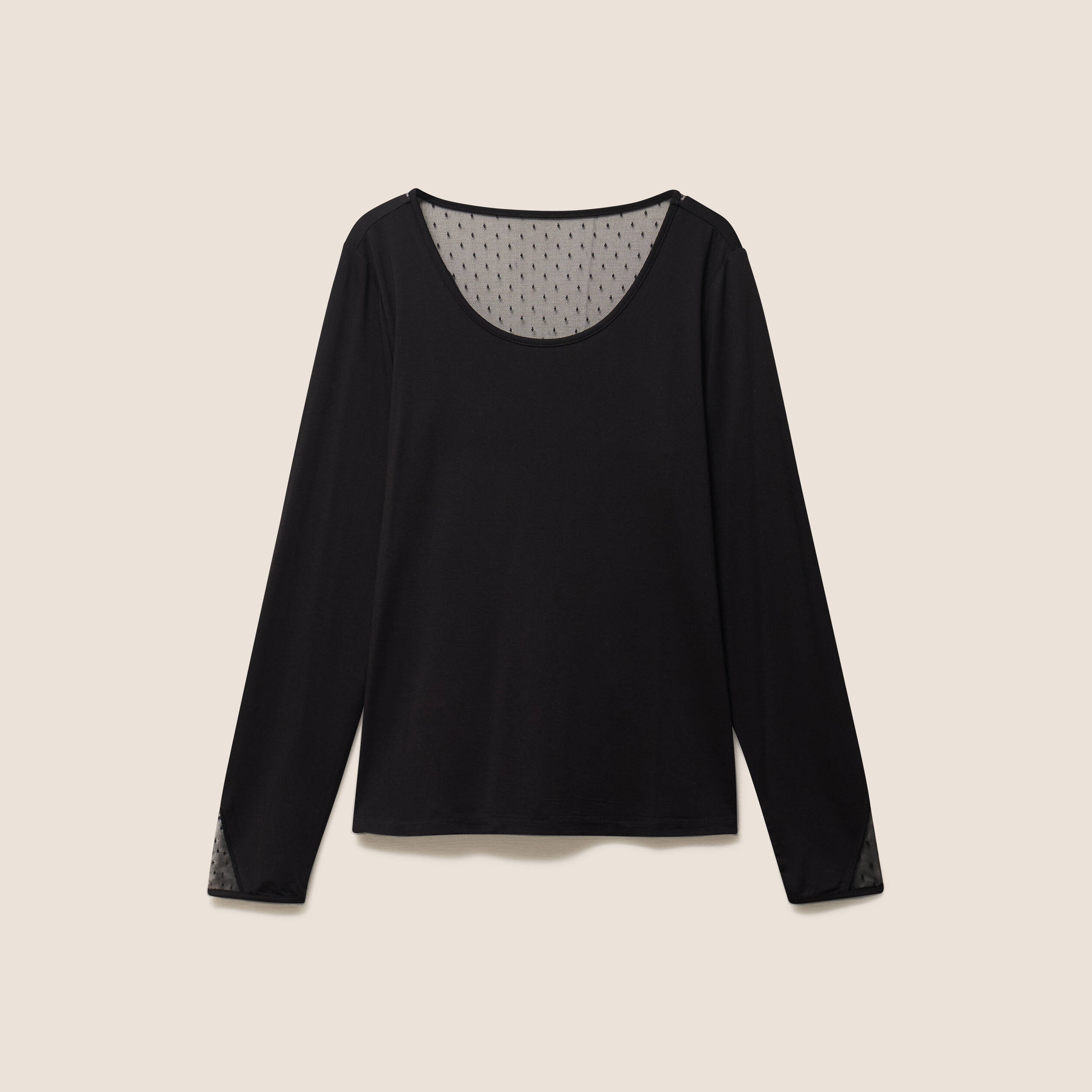 T-shirt manches longues noir femme