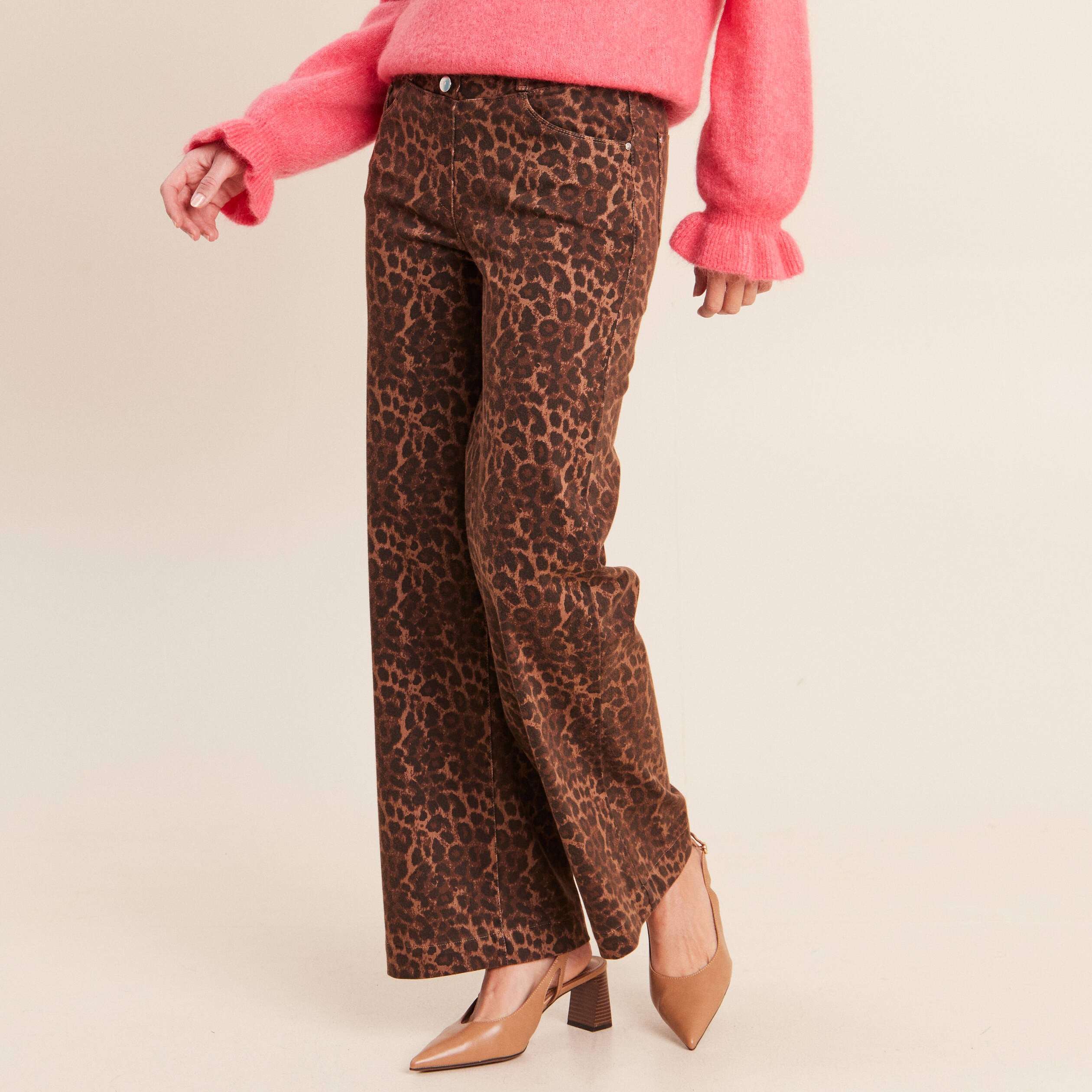 Jean marron femme