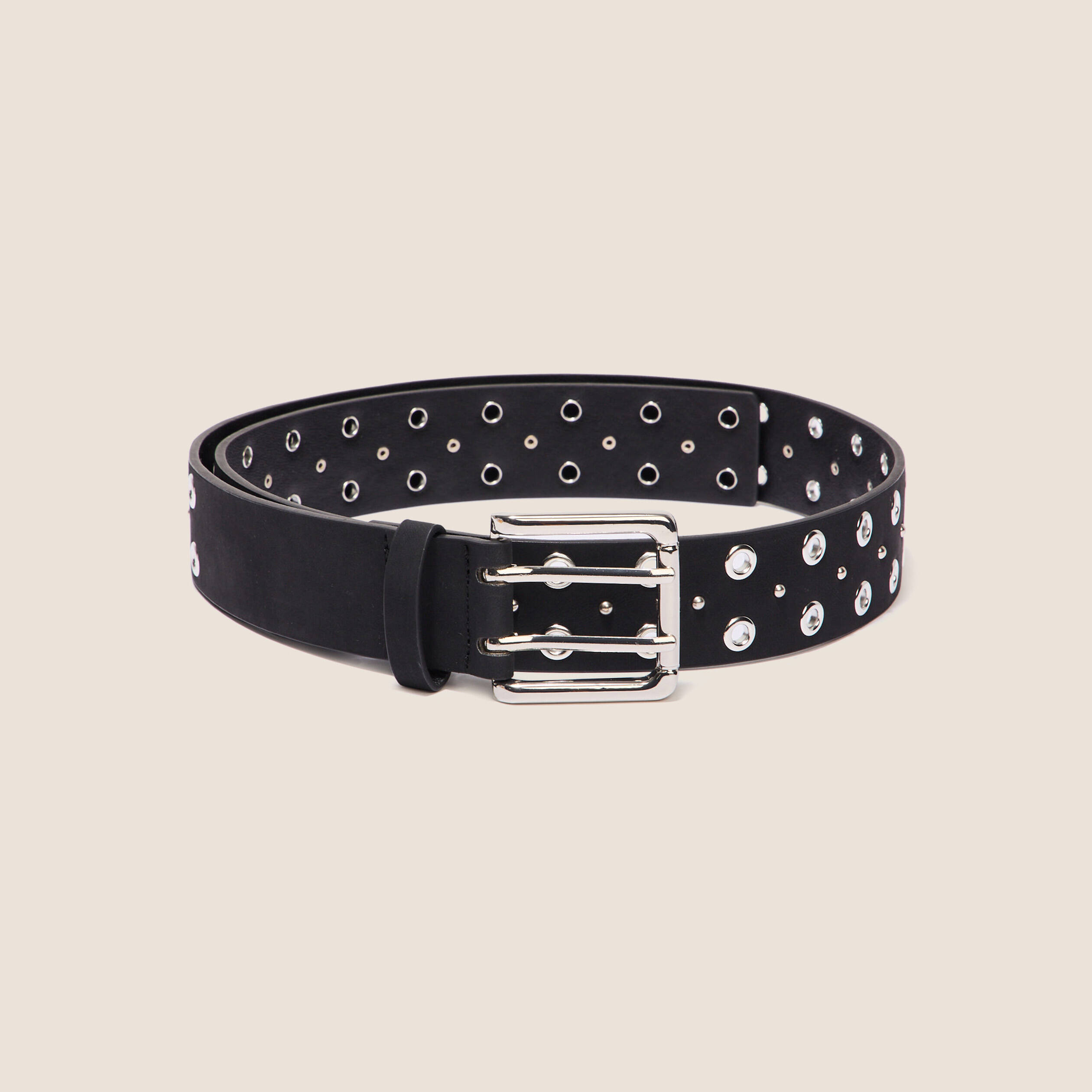 ceinture avec oeillets noir femme Ceinture avec oeillets noir femme