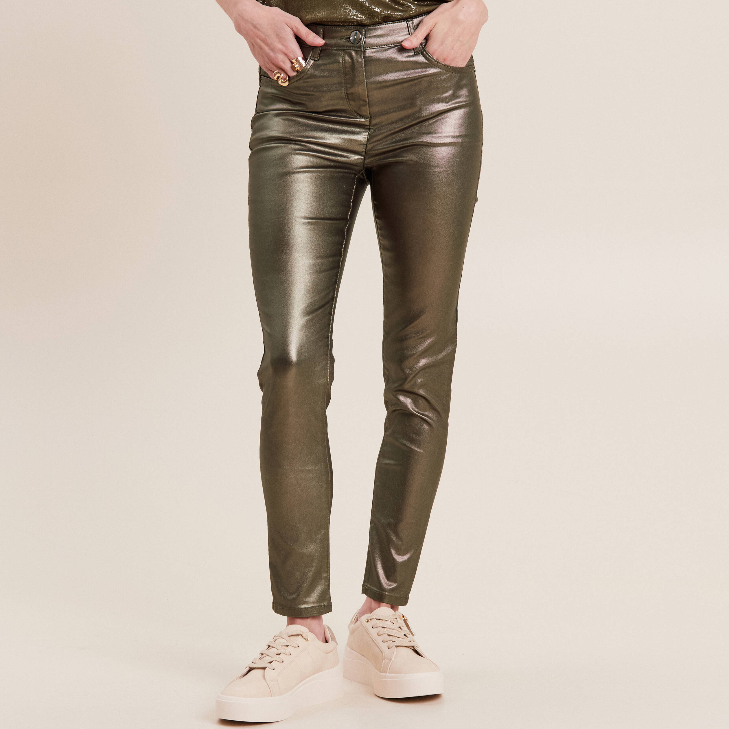 Pantalon femme vert kaki outlet