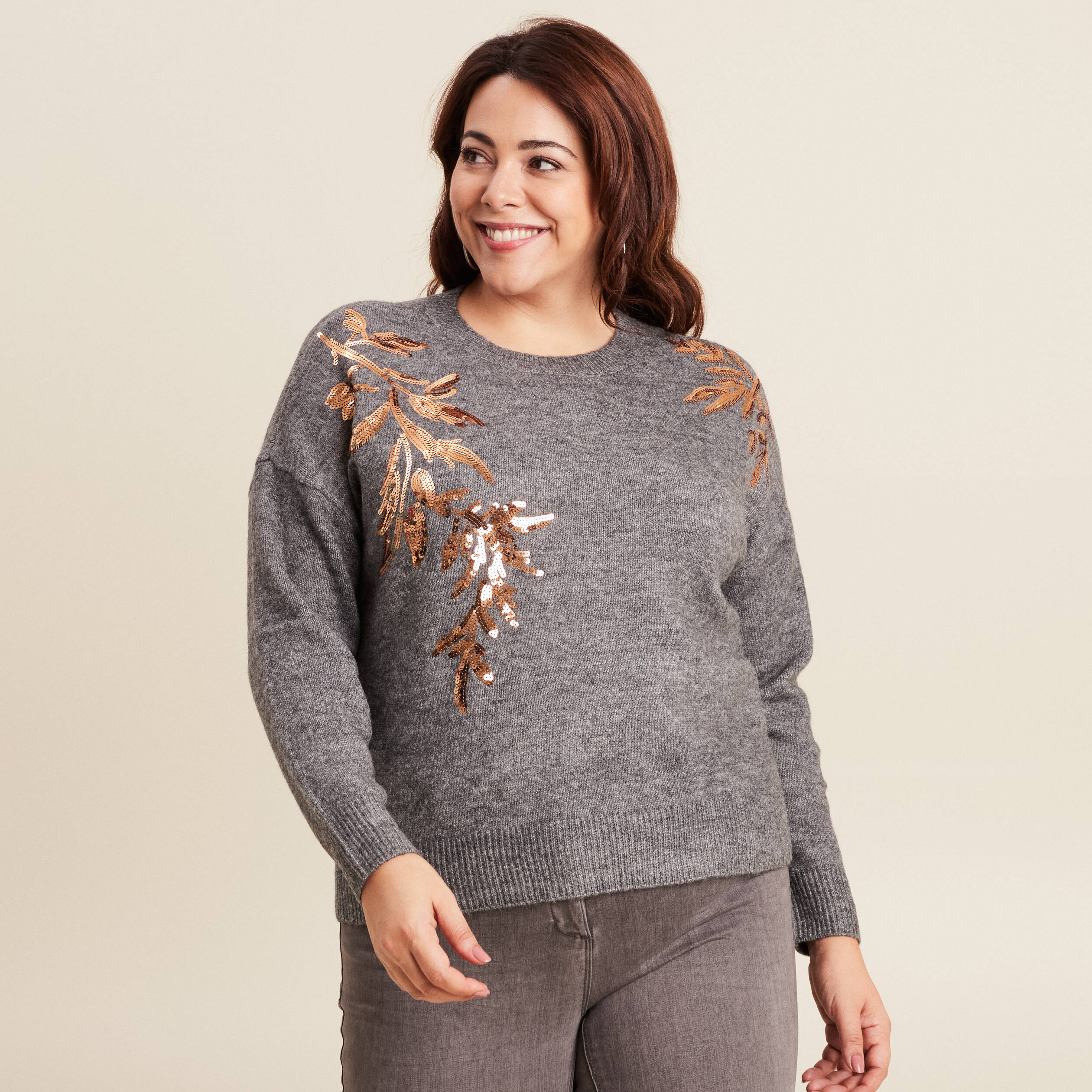 Pull Space Jam Manches Longues - Taille L - Gris Bruyère - Bugs Bunny - Neuf Avec étiquettes