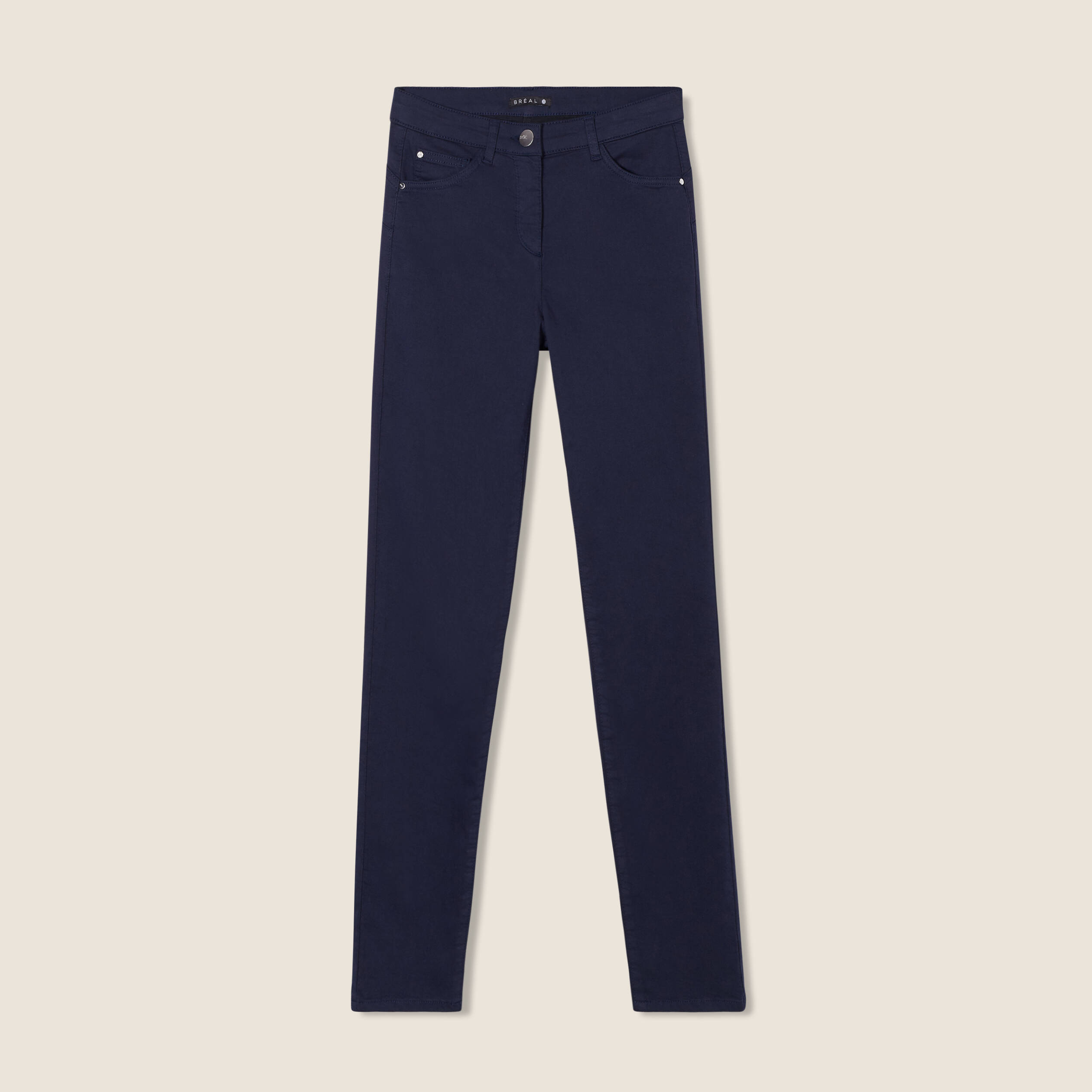 pantalon leger taille standard long bleu marine femme Pantalon léger taille standard long bleu marine femme