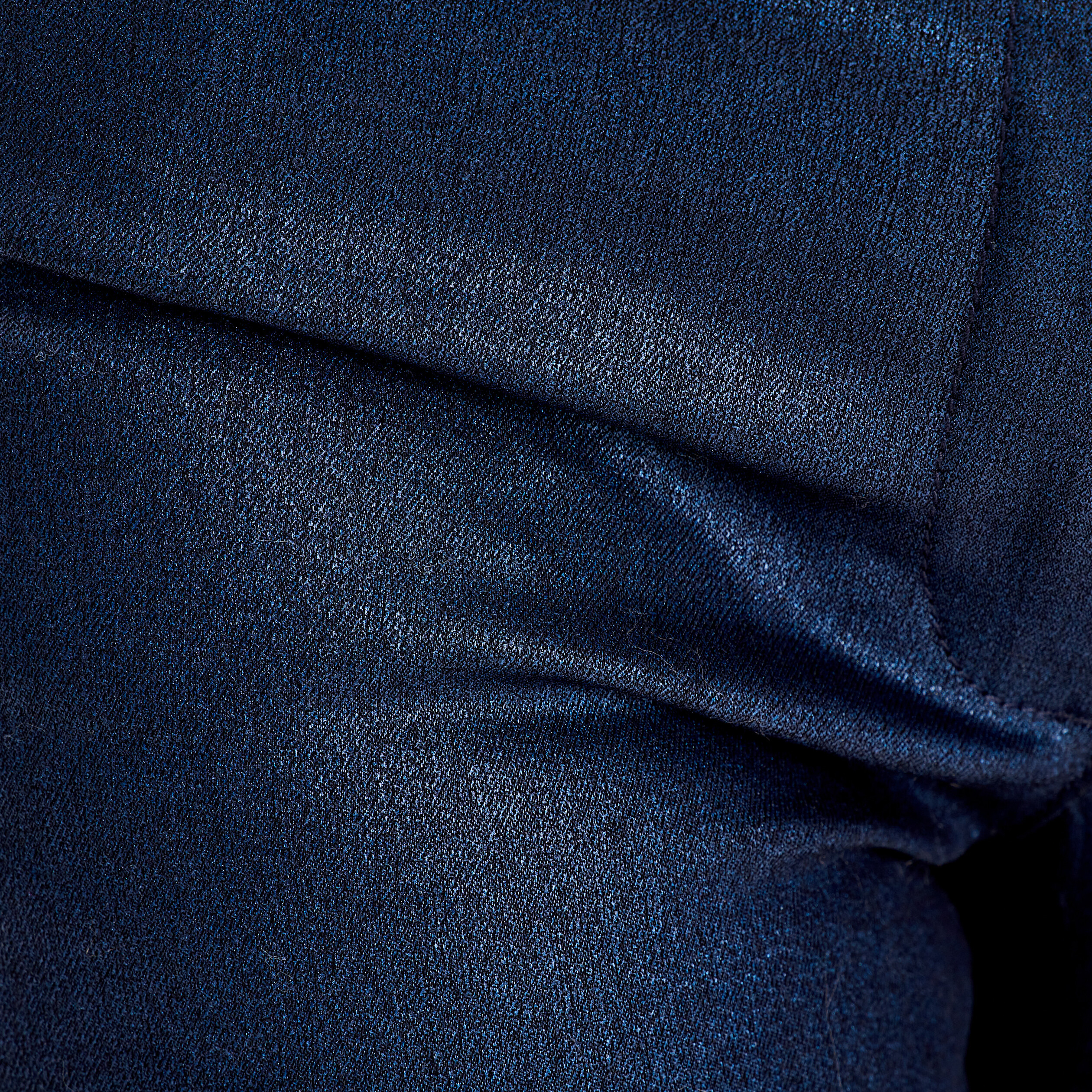 pantalon ajuste aspect irise bleu fonce femme Pantalon ajusté aspect irisé bleu foncé femme