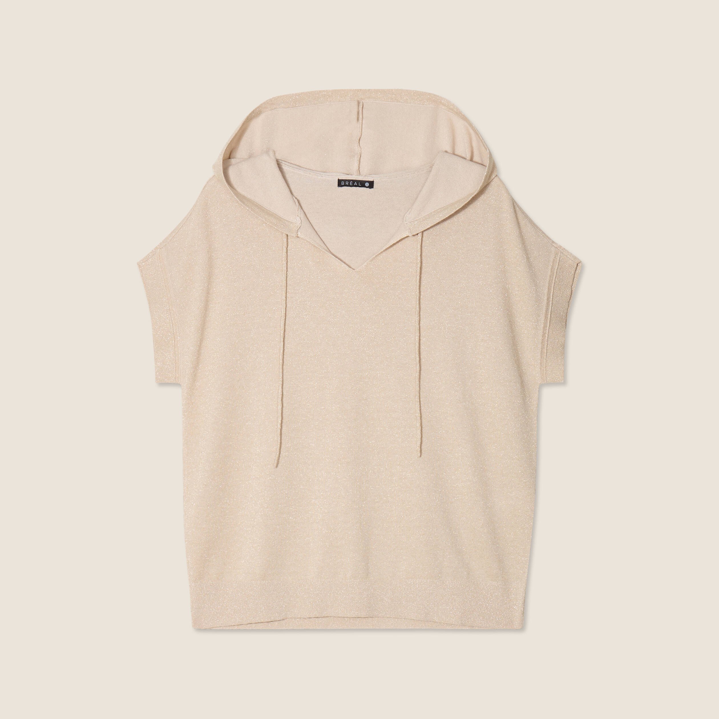 pull sans manches a capuche couleur or femme Pull sans manches à capuche couleur or femme