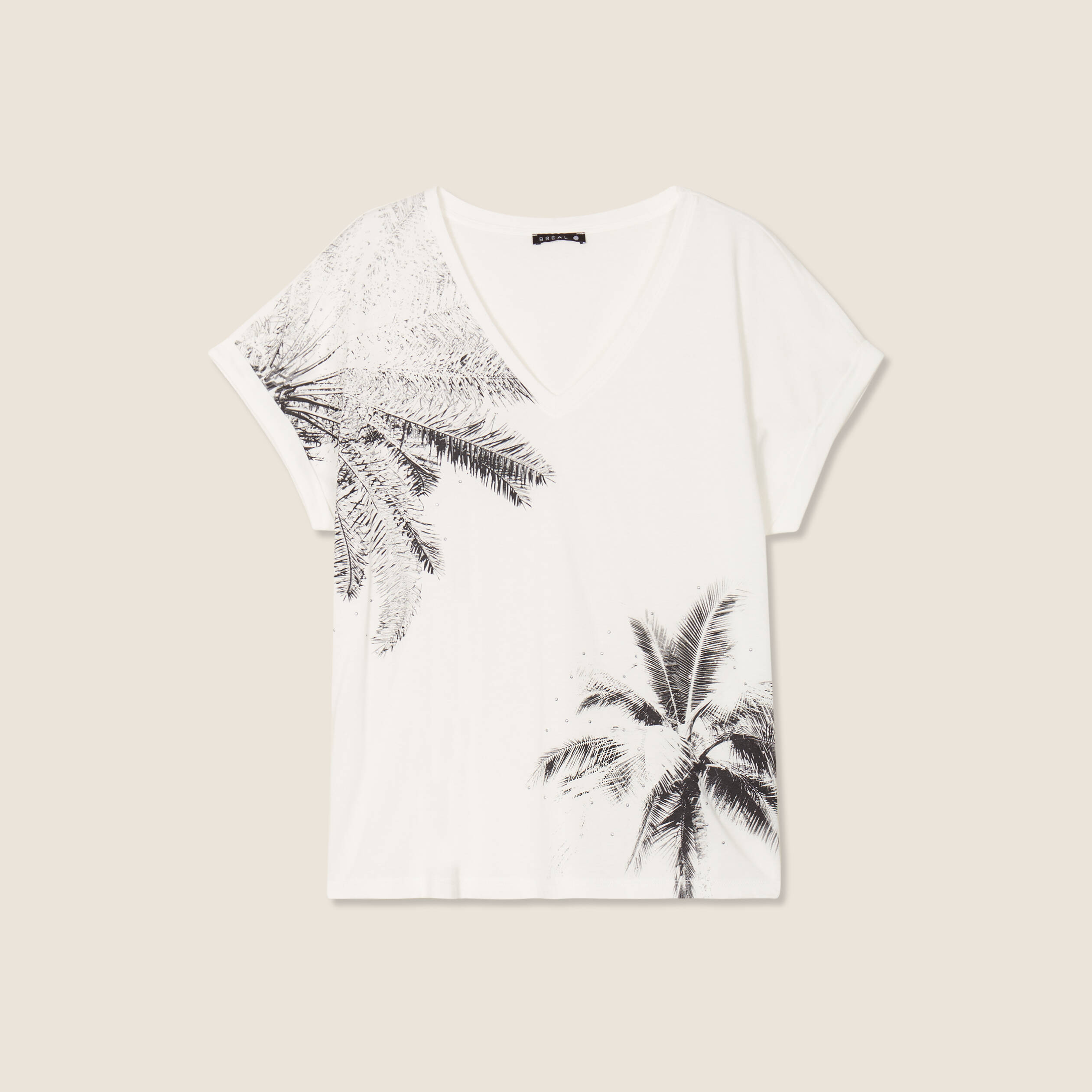 T-shirt manches courtes blanc femme