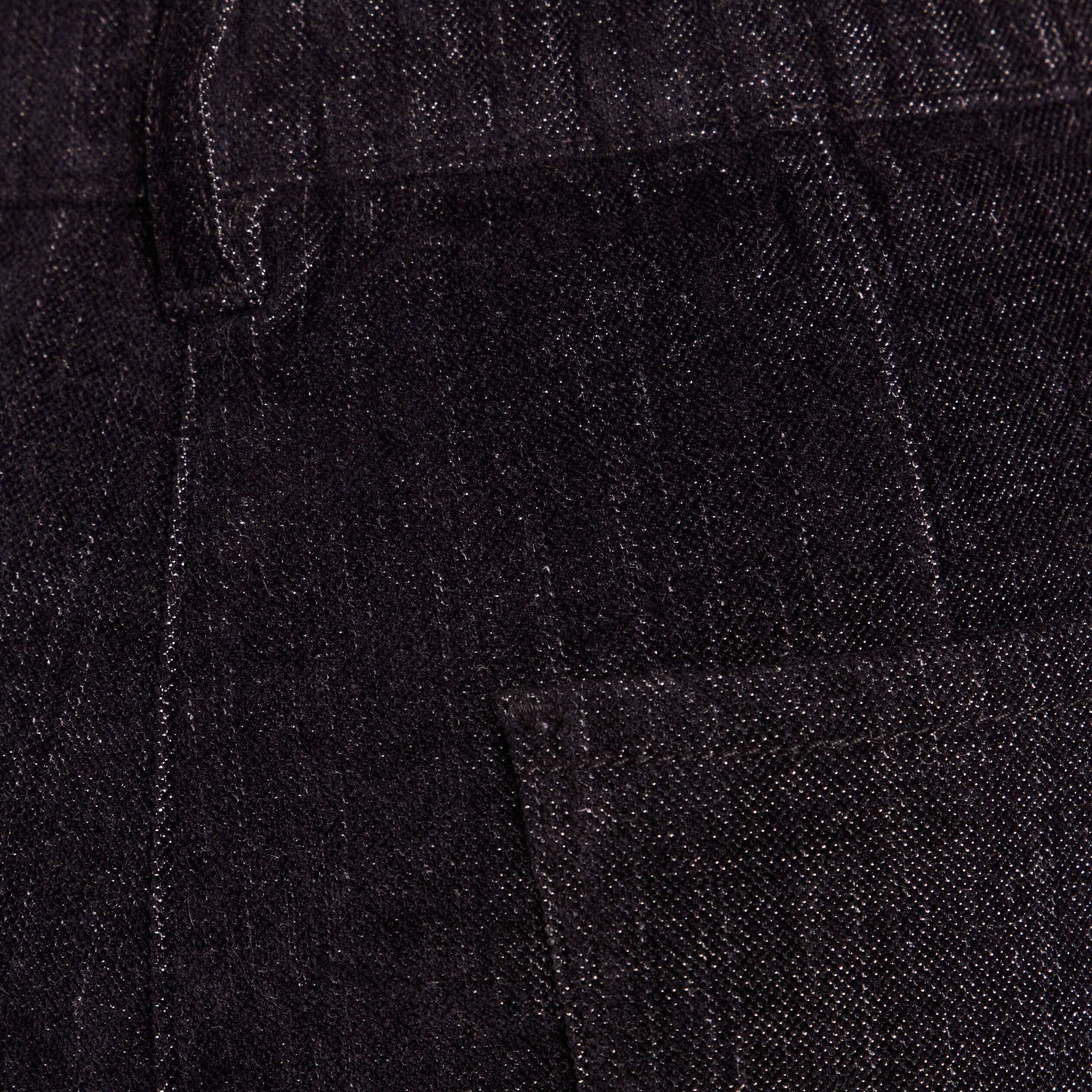 Jean taille haute en velours denim brut femme